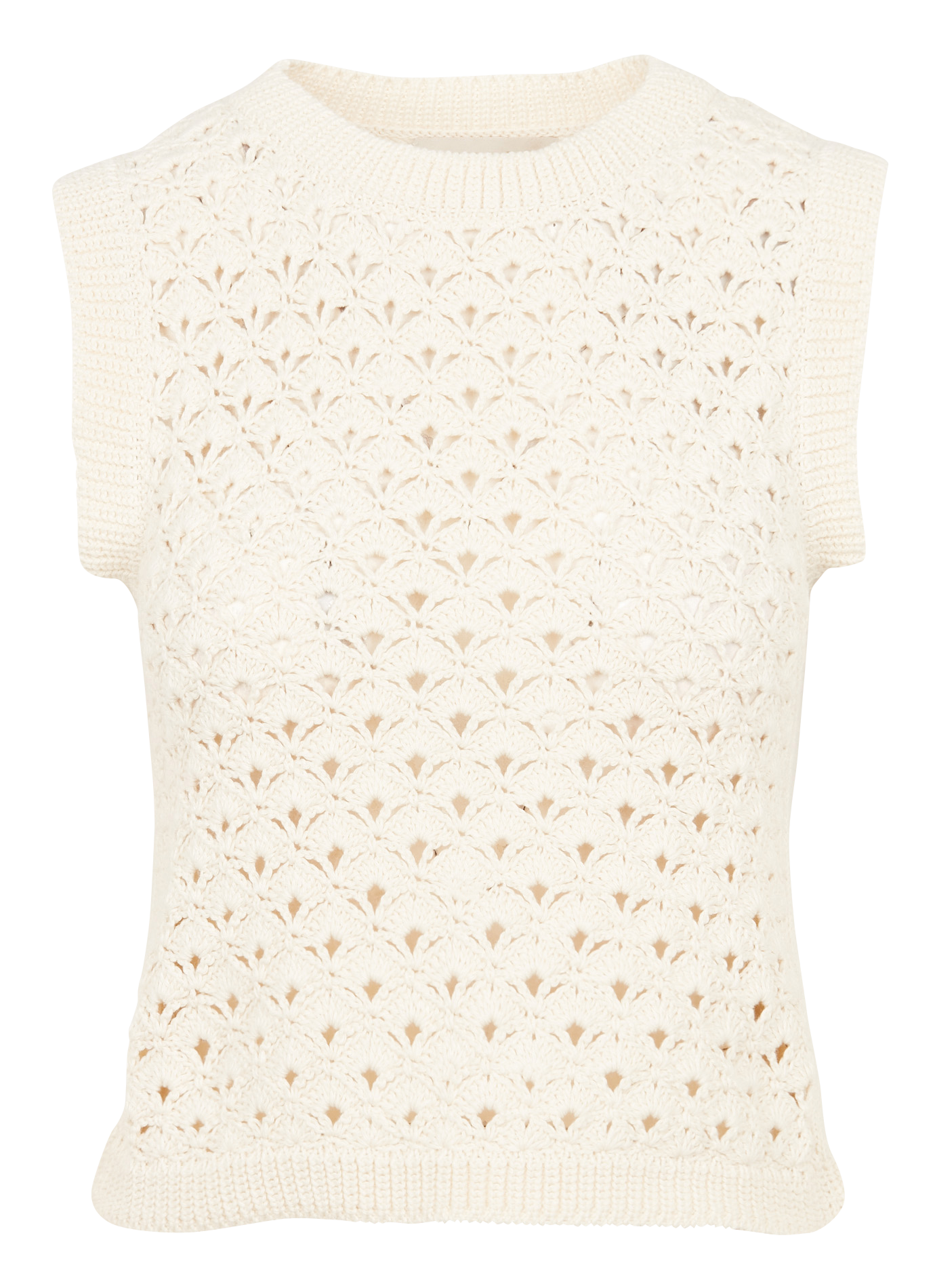 Round-neck organic cotton sweater STELLA PARDO Beige