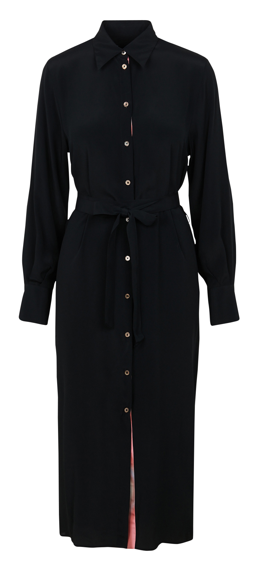 Straight midi dress with classic collar PAUL SMITH Black