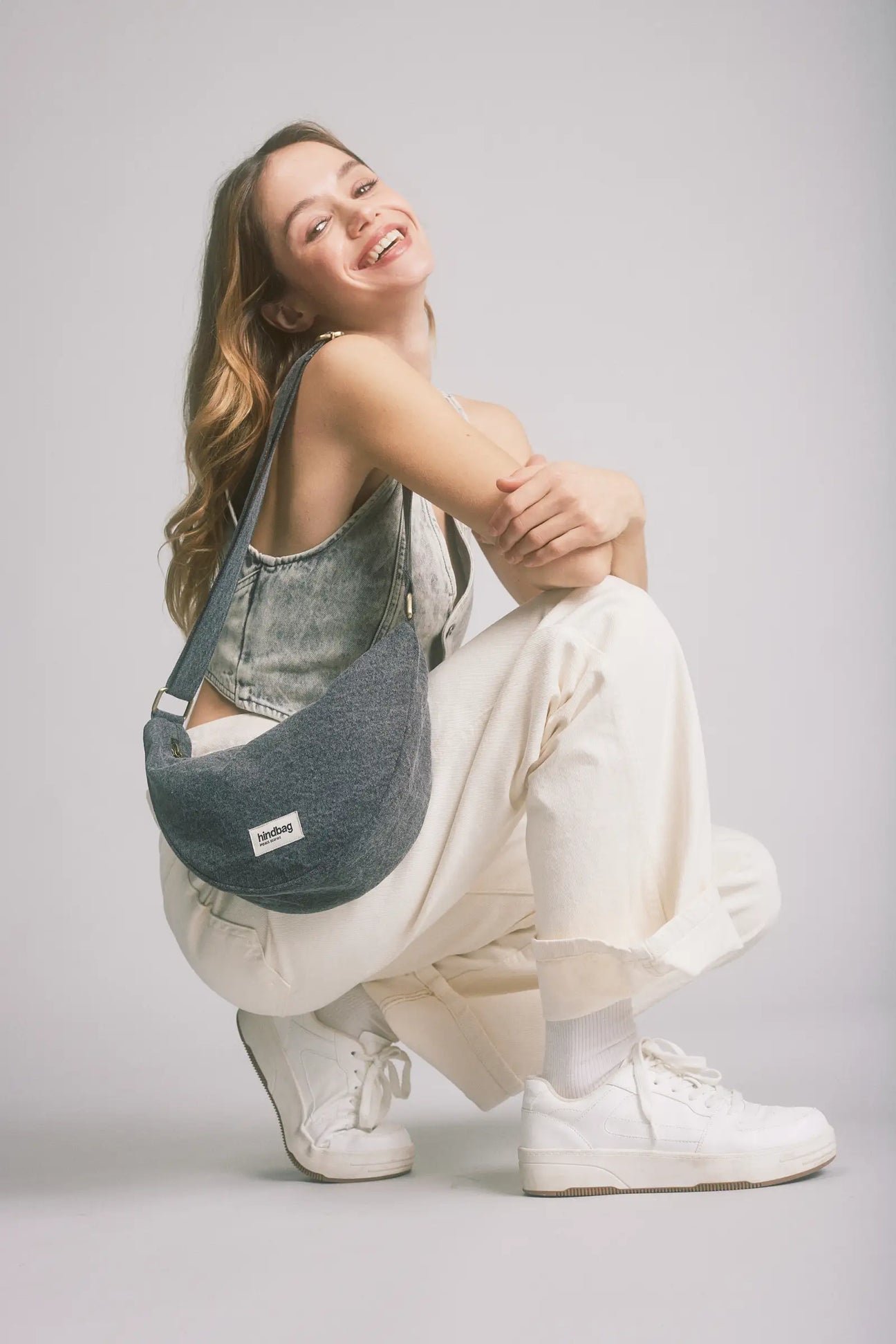 Cotton waist bag Grey