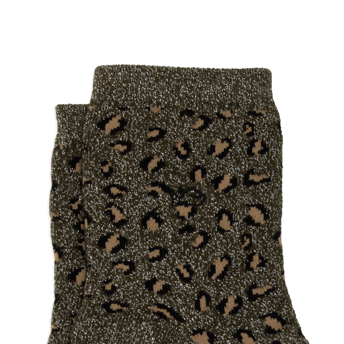 Leopard Combed Cotton Socks BILLYBELT Khaki