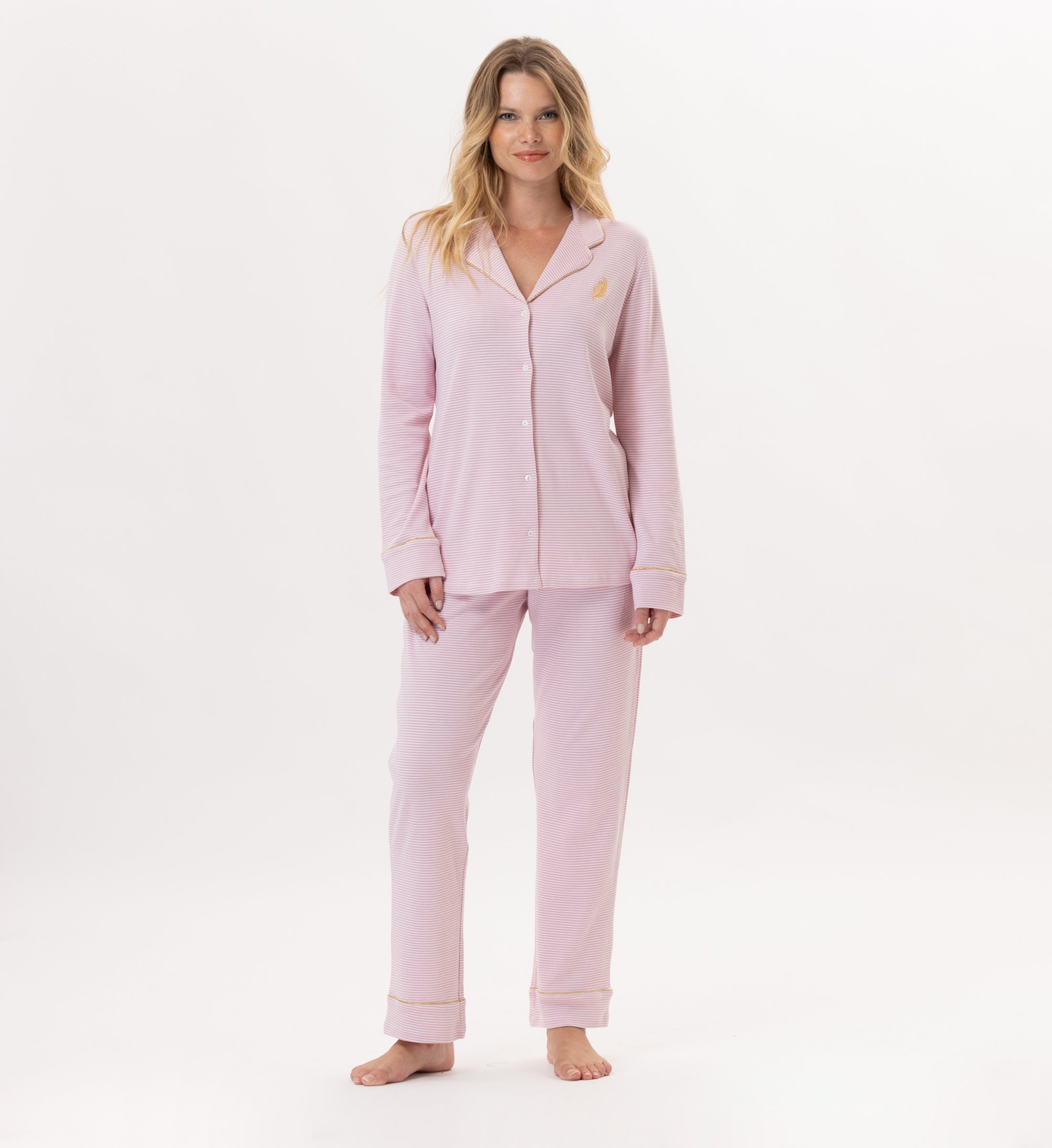 Buttoned cotton pajamas LE CHAT Pink