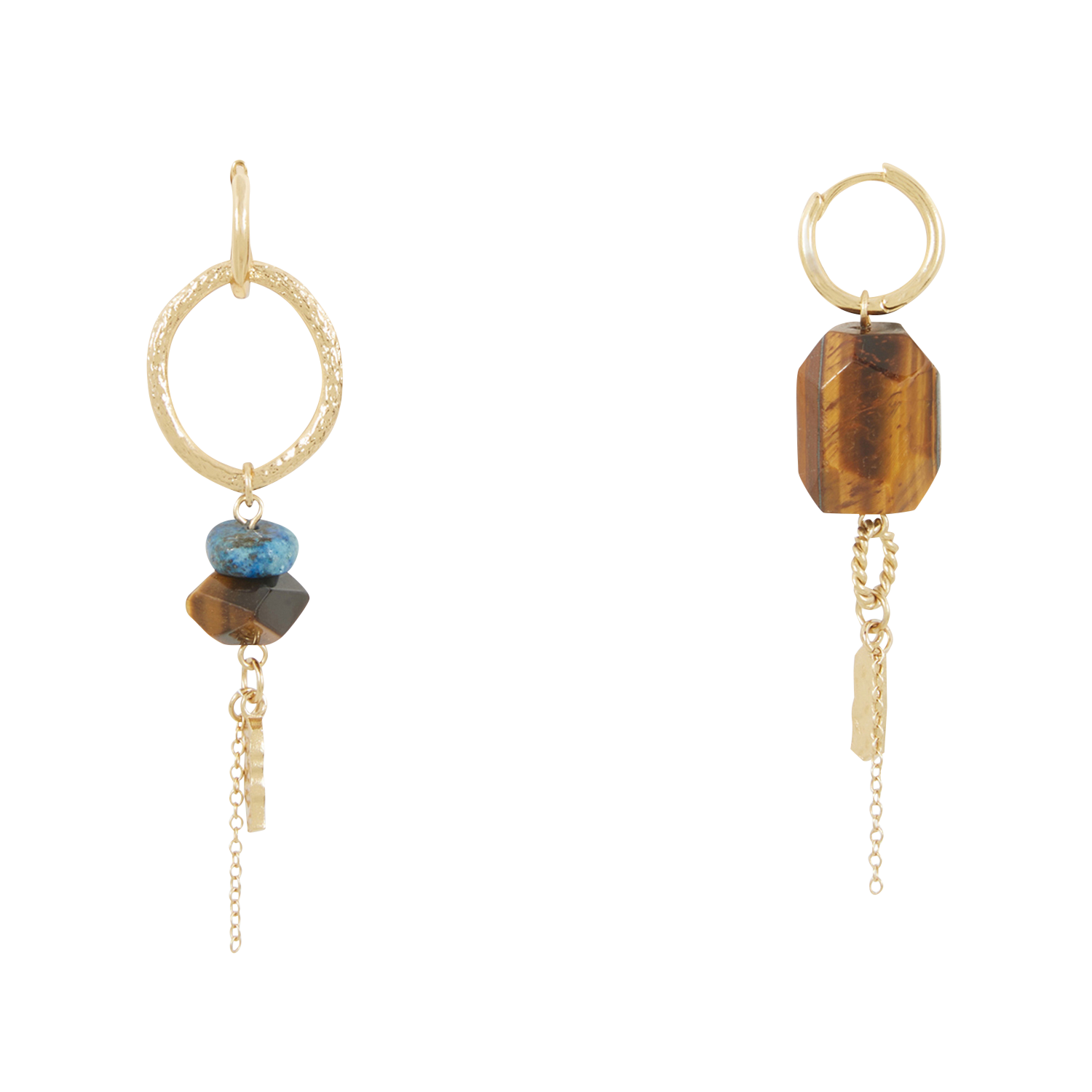 Oorbellen van gerecycled gemengd messing SESSUN Blauw