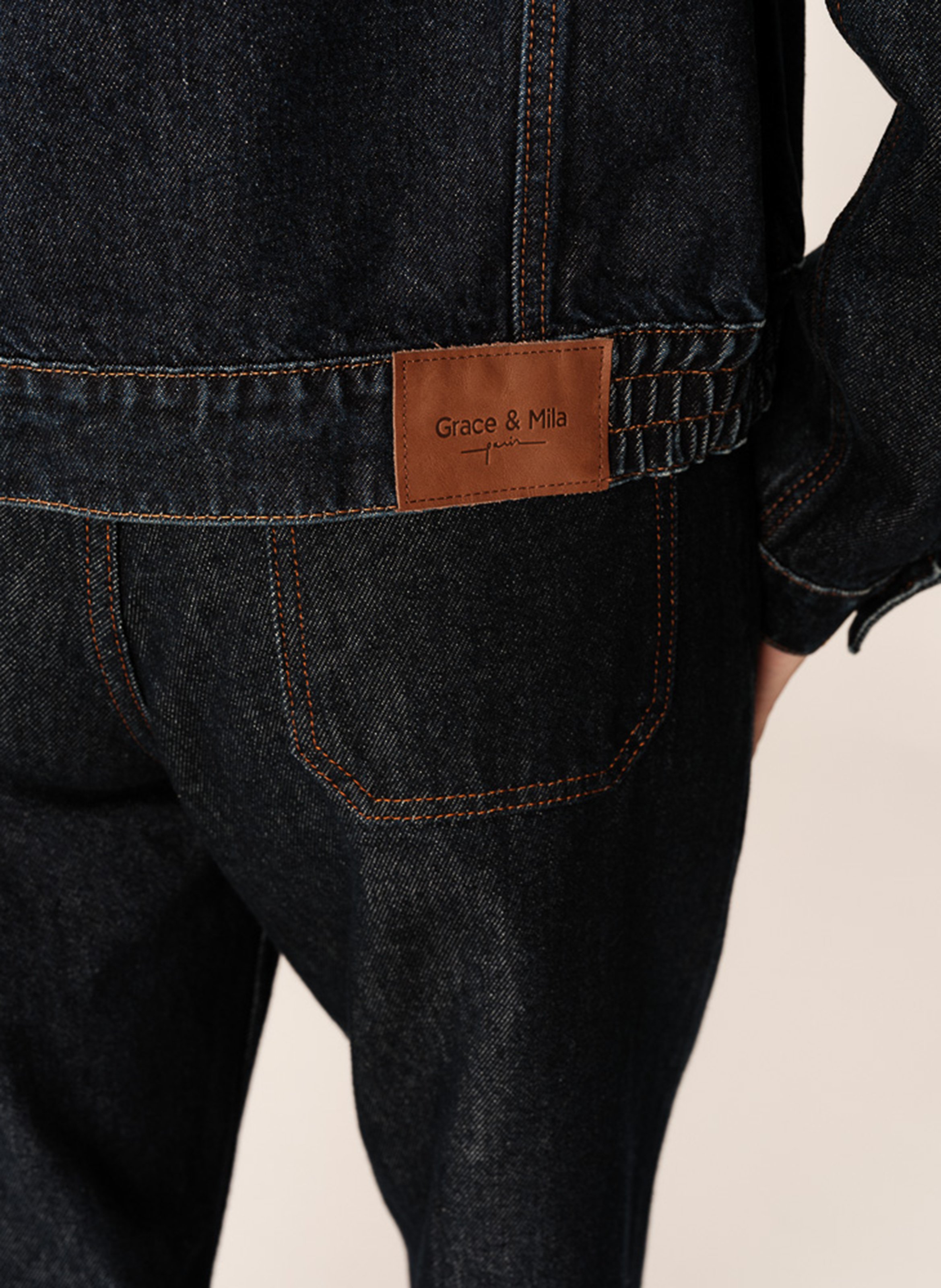 Straight cotton jacket GRACE ET MILA Blue