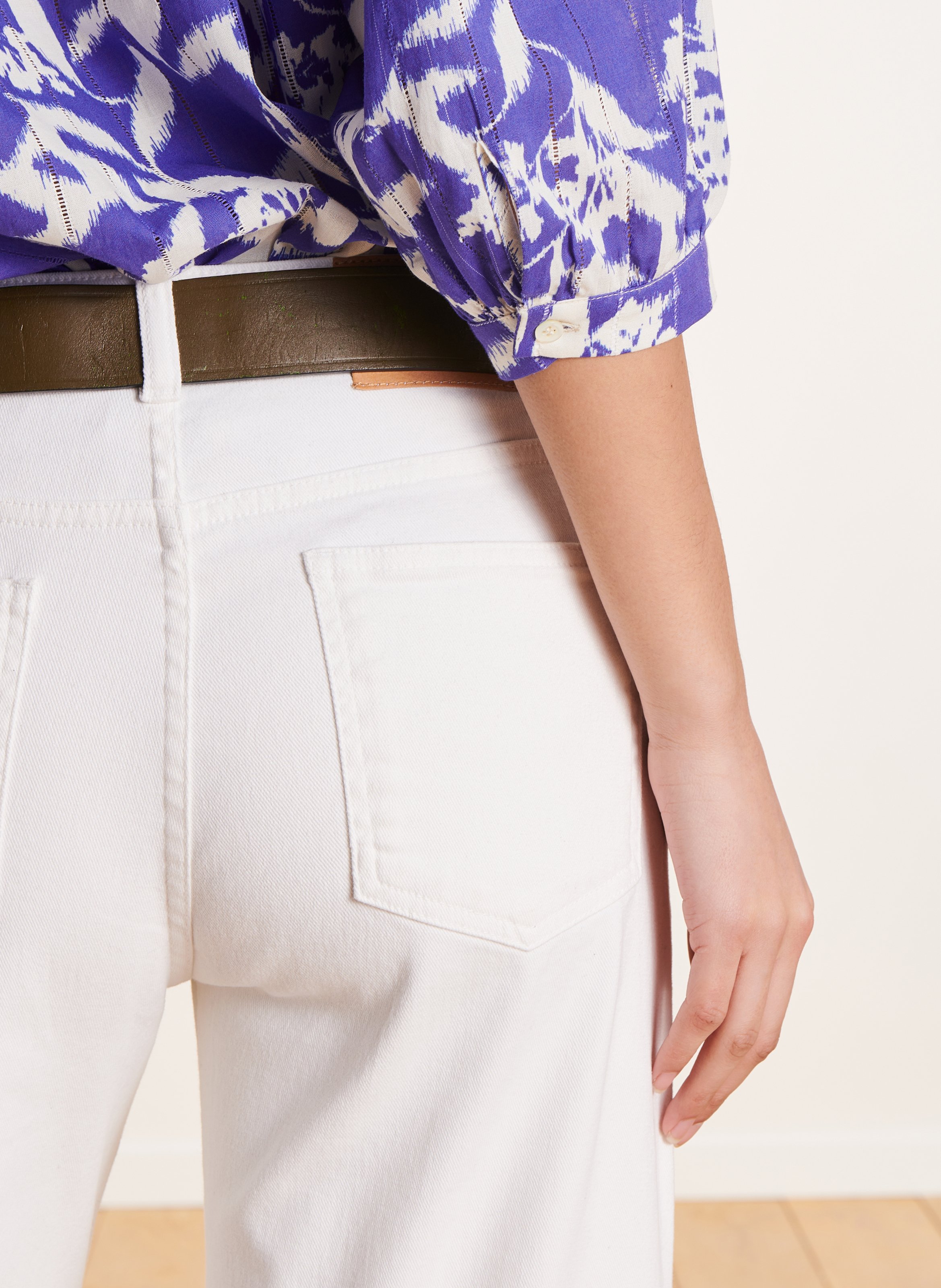 High-rise jeans LA FEE MARABOUTEE White