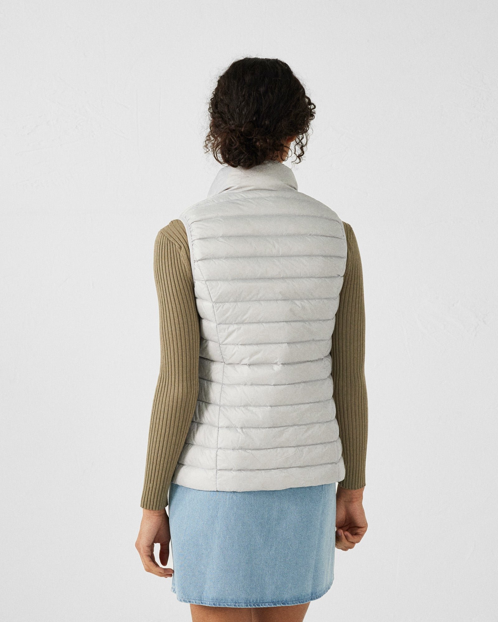 Sleeveless lightweight down vest seda JOTT Grey