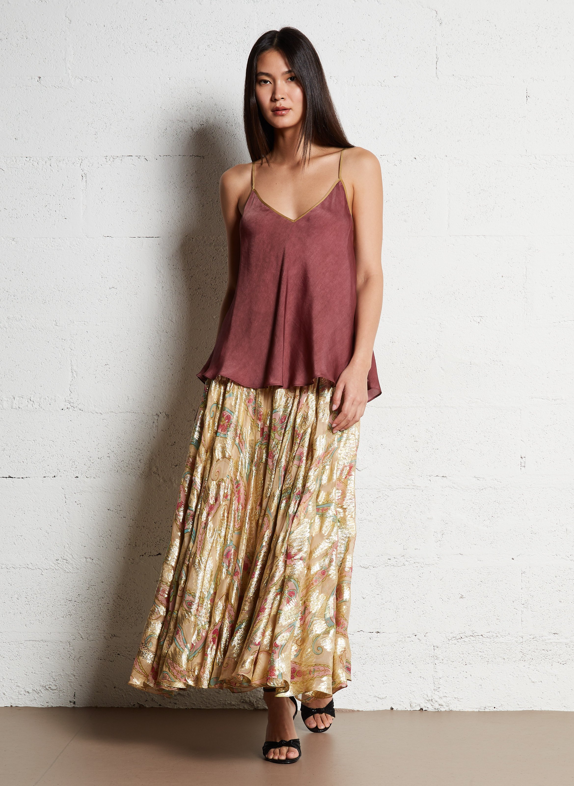 Jupe midi imprimée MES DEMOISELLES Rose