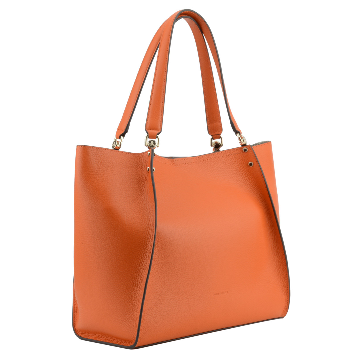 Billy L leather bag  POURCHET Orange