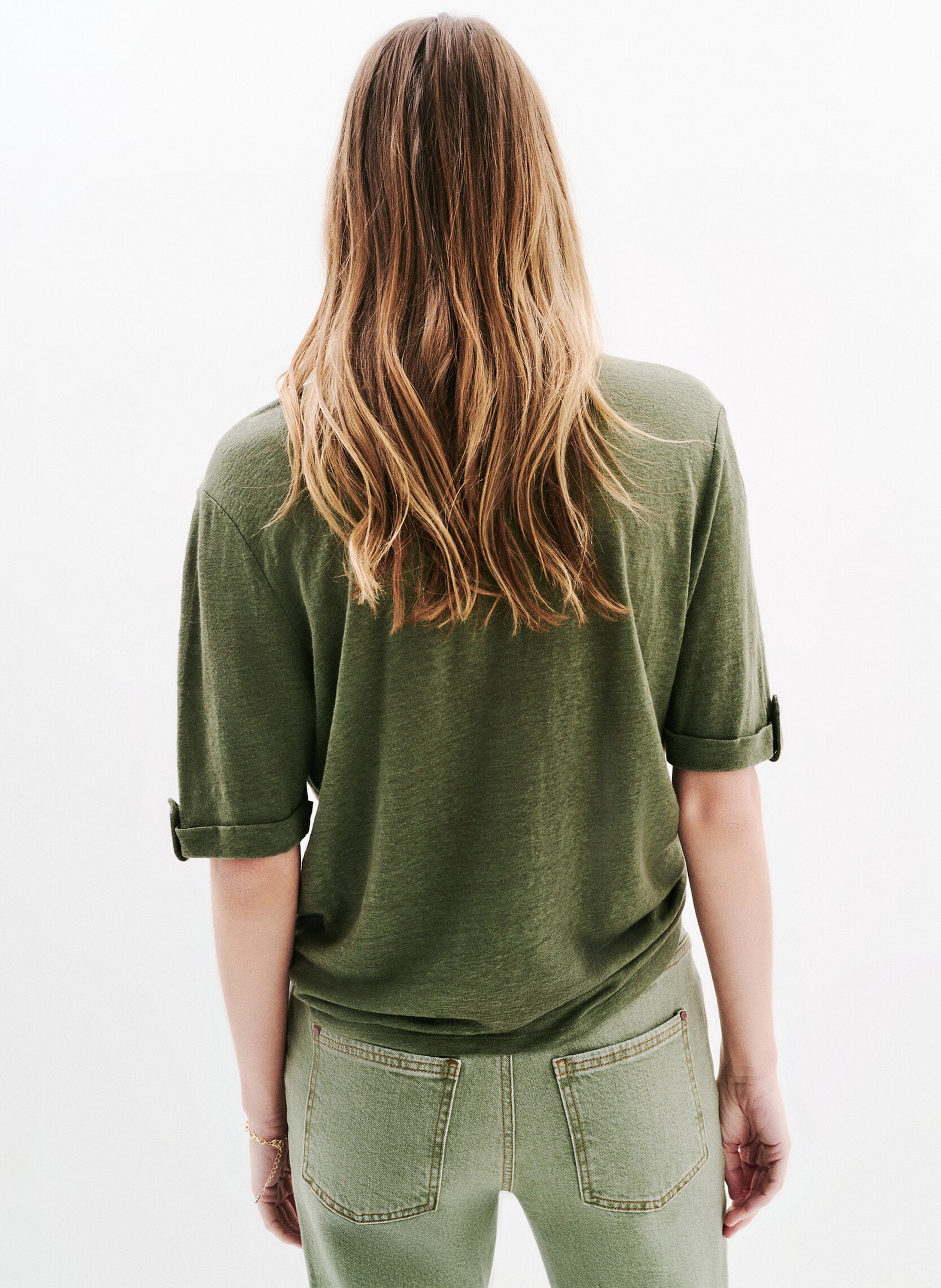 Blouse col classique CAROLL Vert