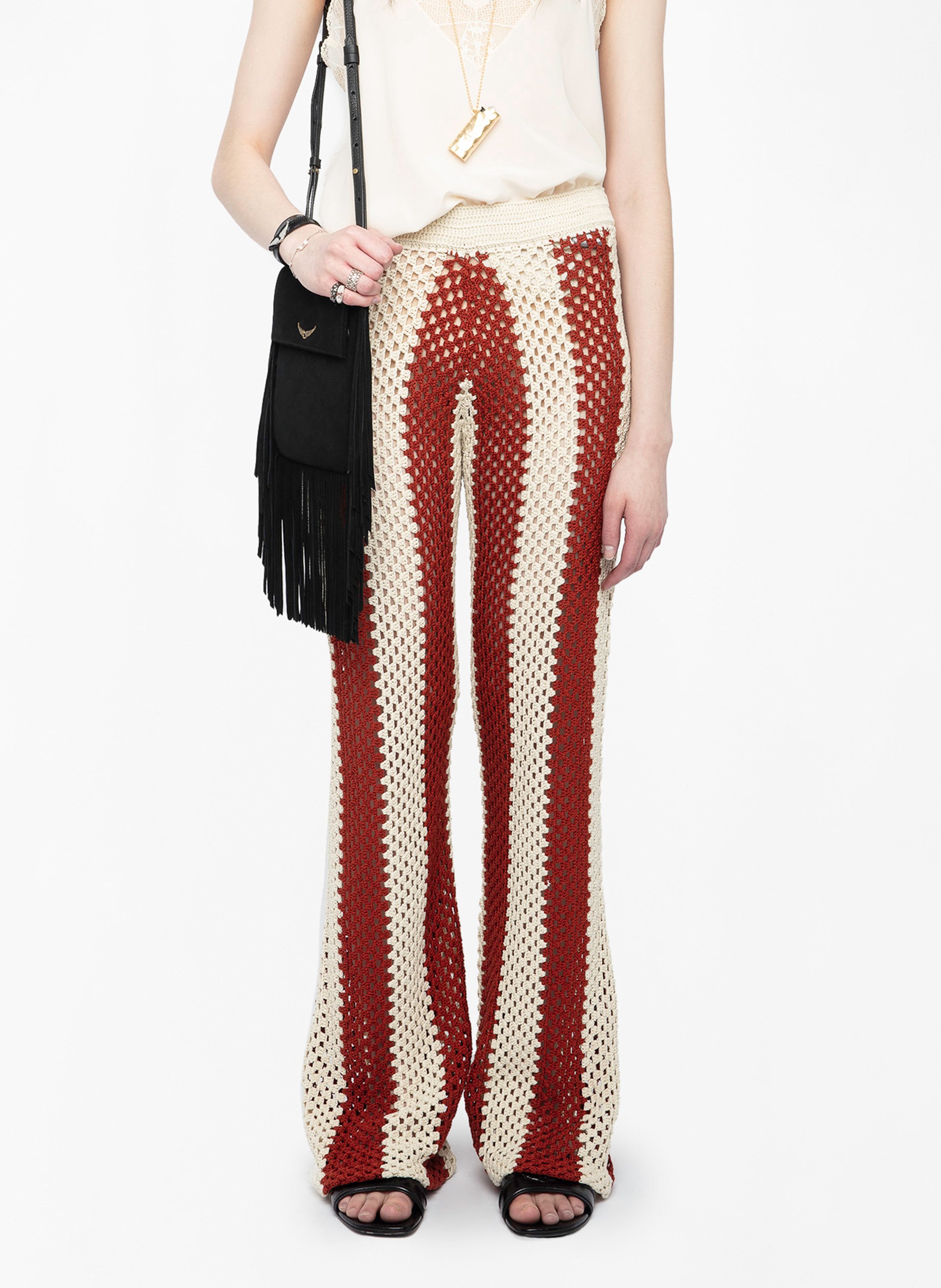 Straight-leg crocheted pants ZADIG&VOLTAIRE White