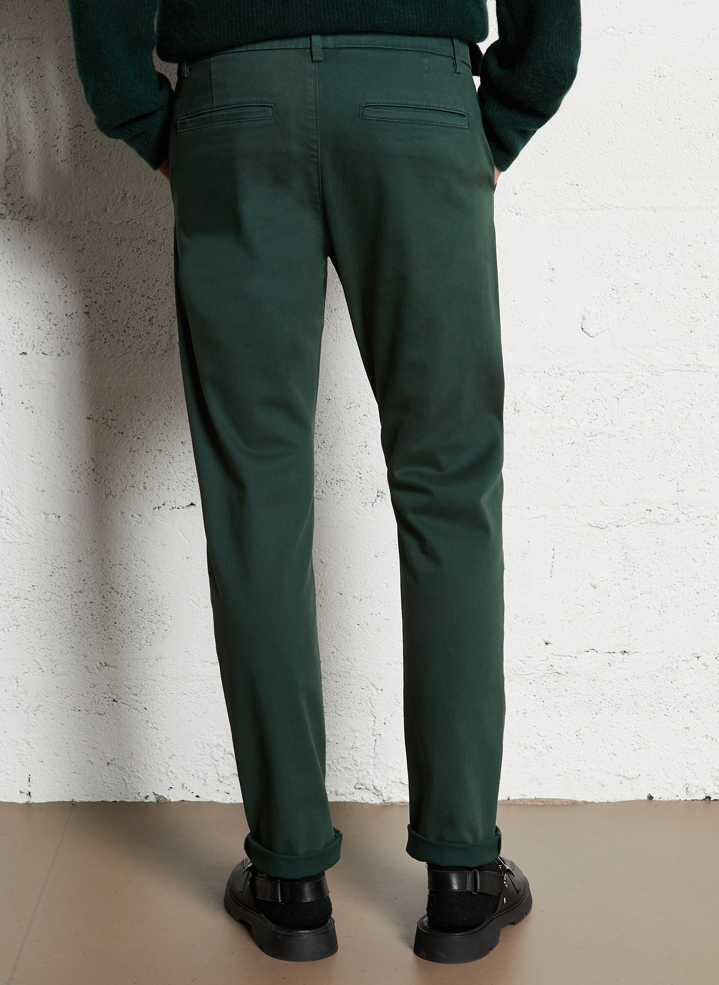Cotton-blend chino trousers IKKS Green