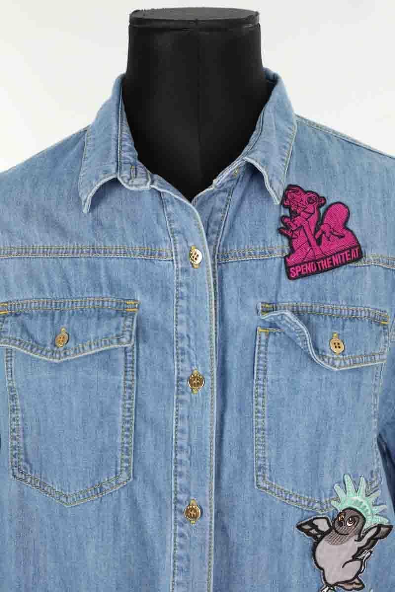 Chemise en coton KENZO - SECONDE MAIN Bleu