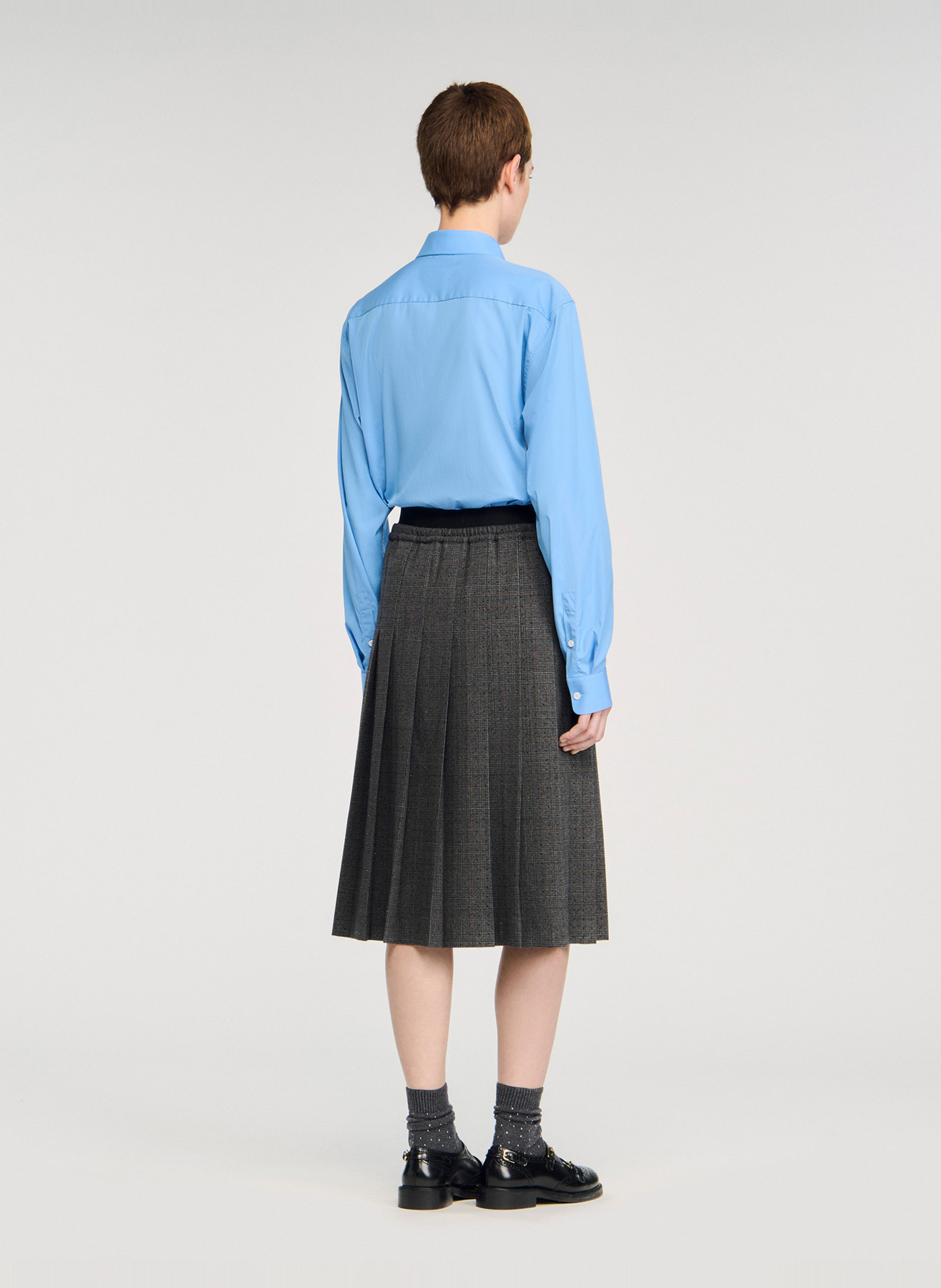 Korte rok met print SANDRO Grijs