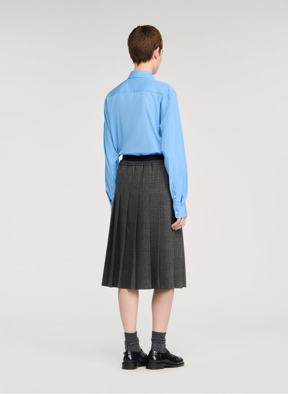 Jupe Mi-longue Taille À Pinces Gris Pretendance Femme - 2270293-gris00 Jupe Mi-longue Taille À Pinces Gris Pretendance Femme - 2270293-gris00