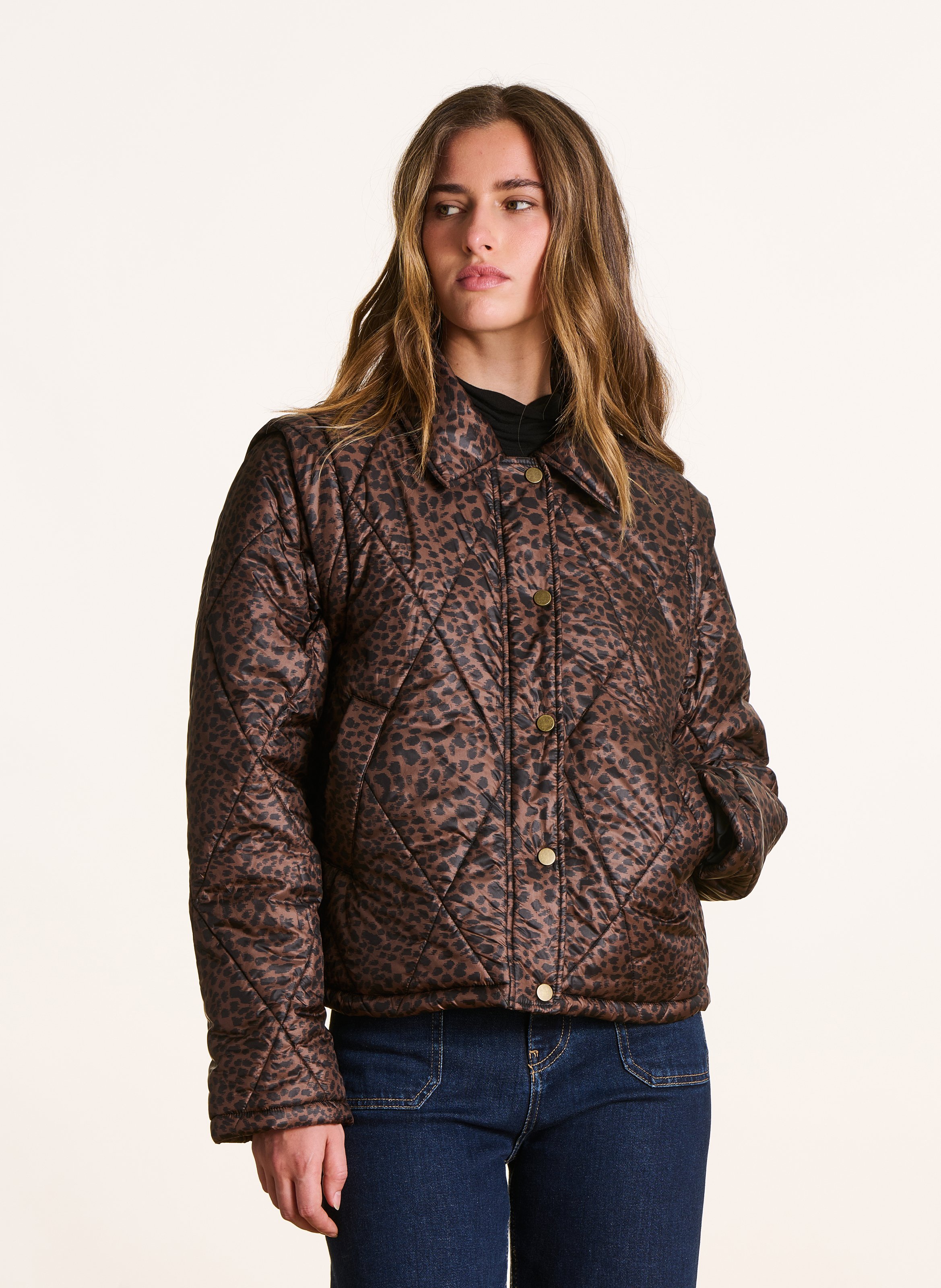 Veste col classique léopard  LA FEE MARABOUTEE Multicolore