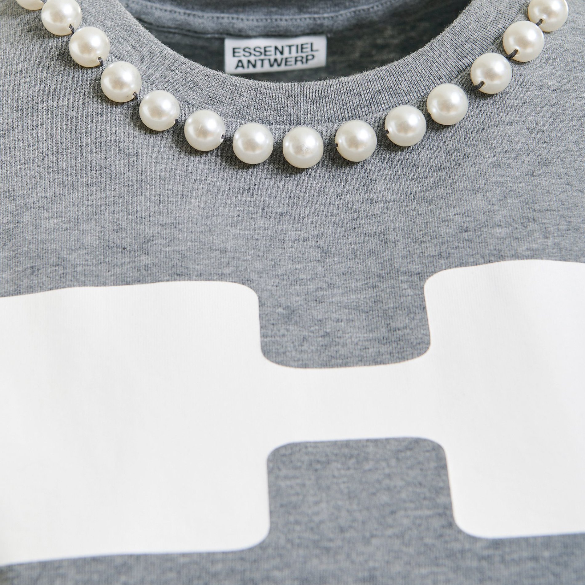 Tee-shirt col rond en coton ESSENTIEL ANTWERP Gris