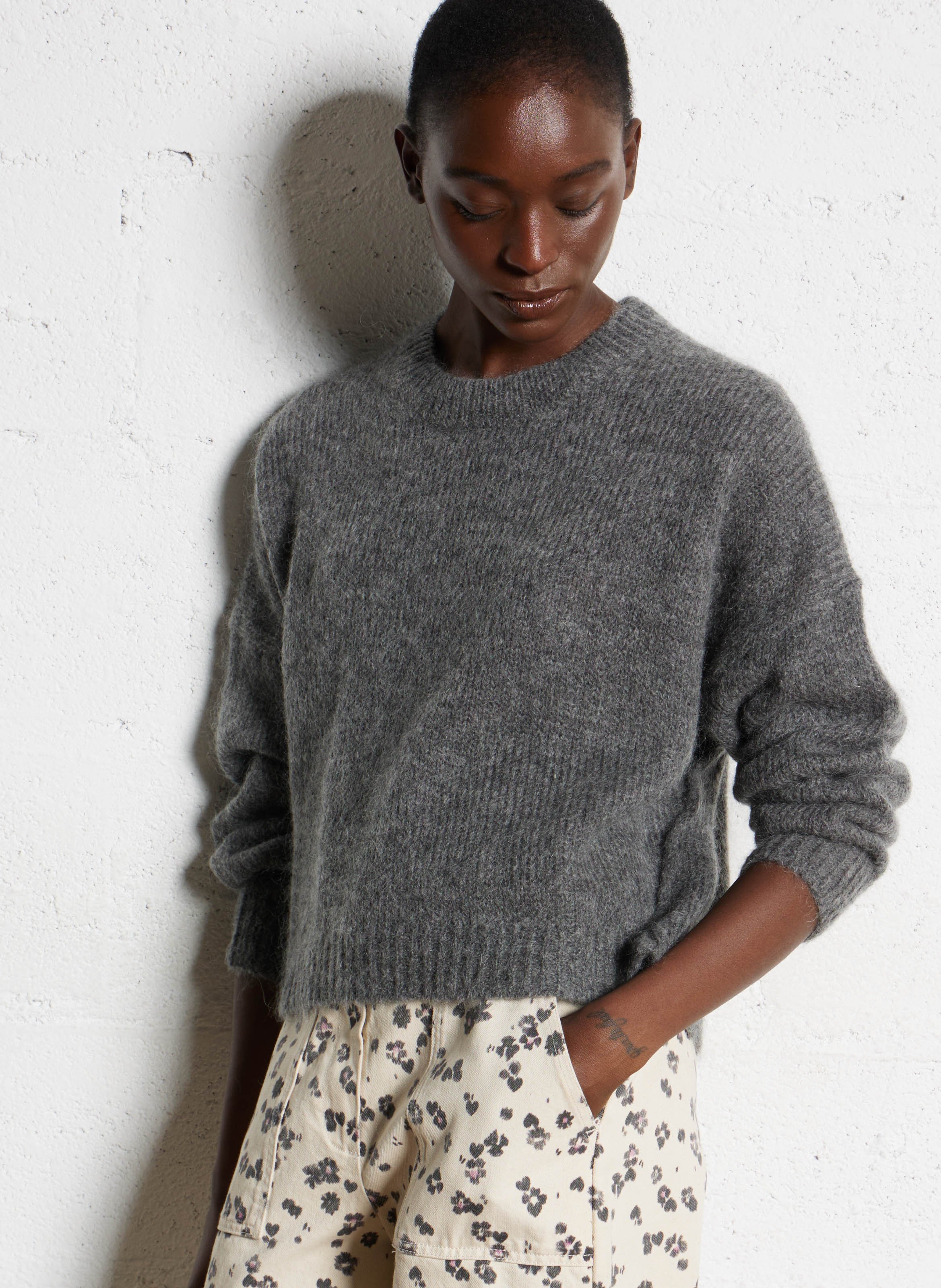 High-neck wool sweater BELLA JONES Grey