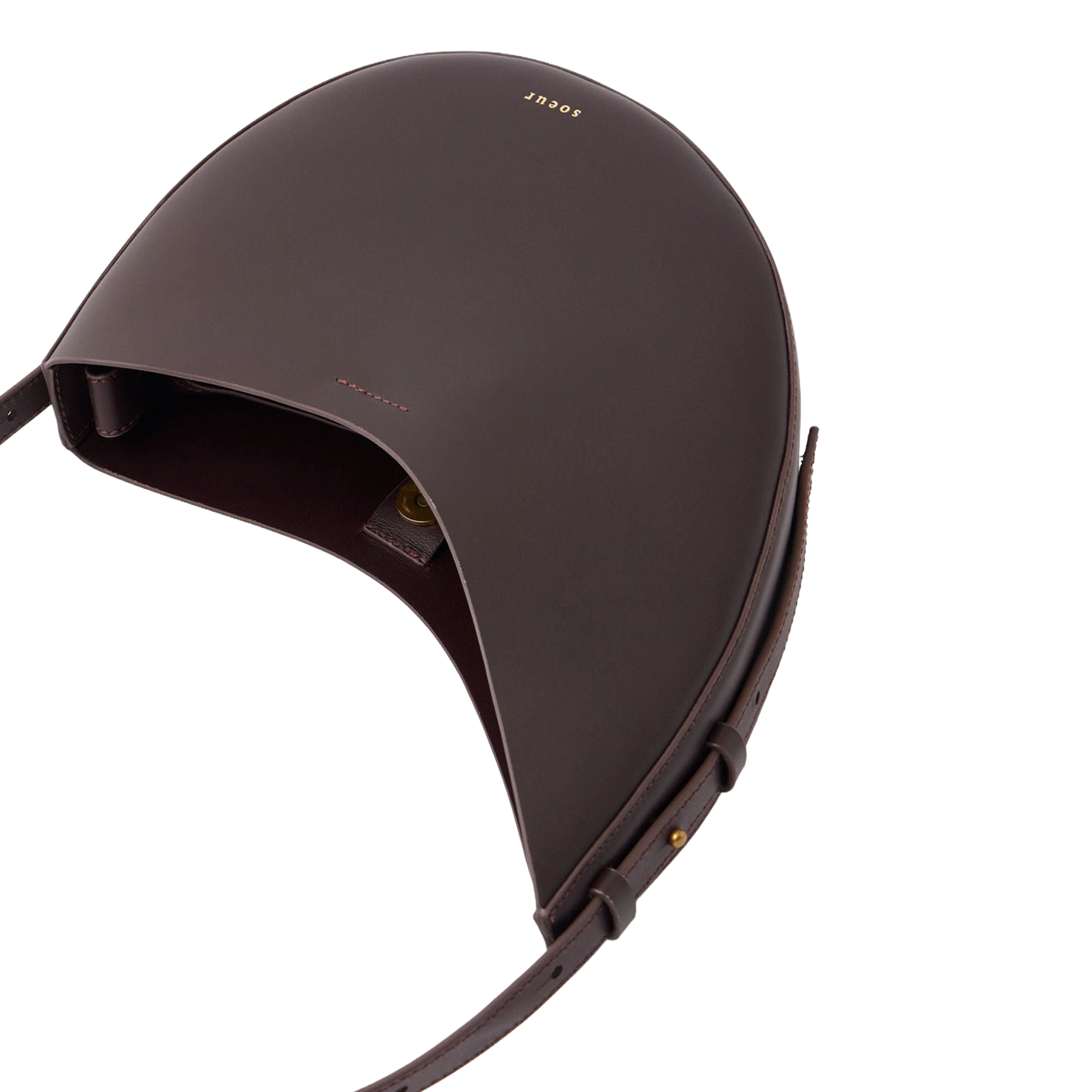 Leather clutch bag SOEUR Red