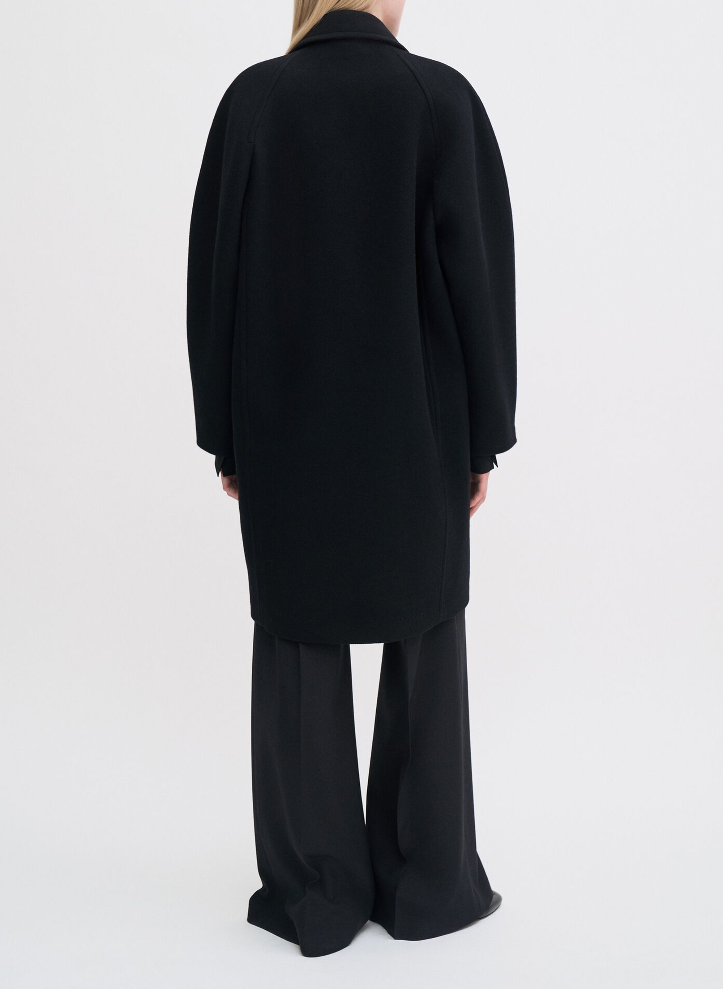 Oversized jas met klassieke kraag van gerecyclede gemengde wol FILIPPA K Zwart