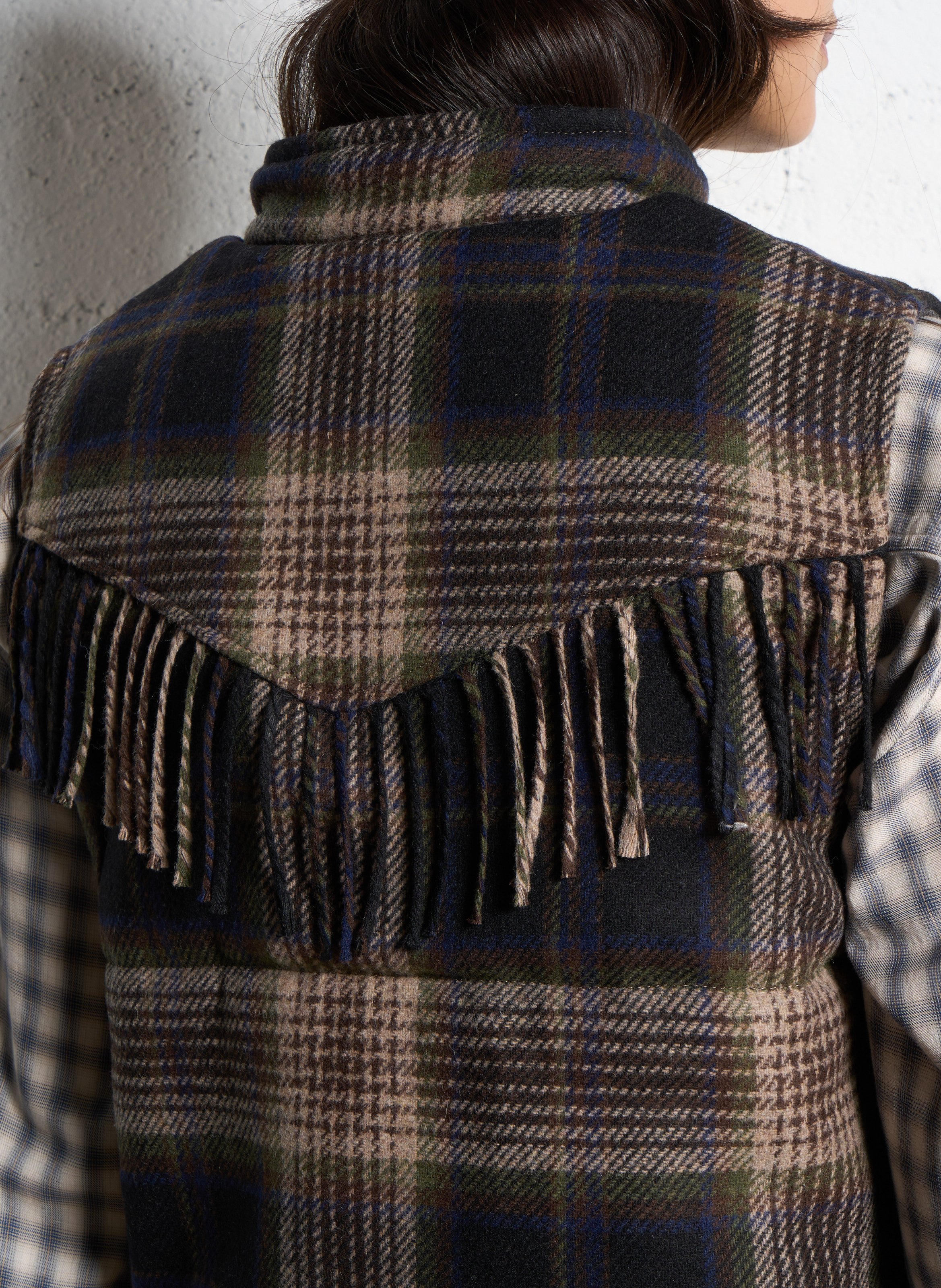 Veste col rond à carreaux DIEGA Multicolore