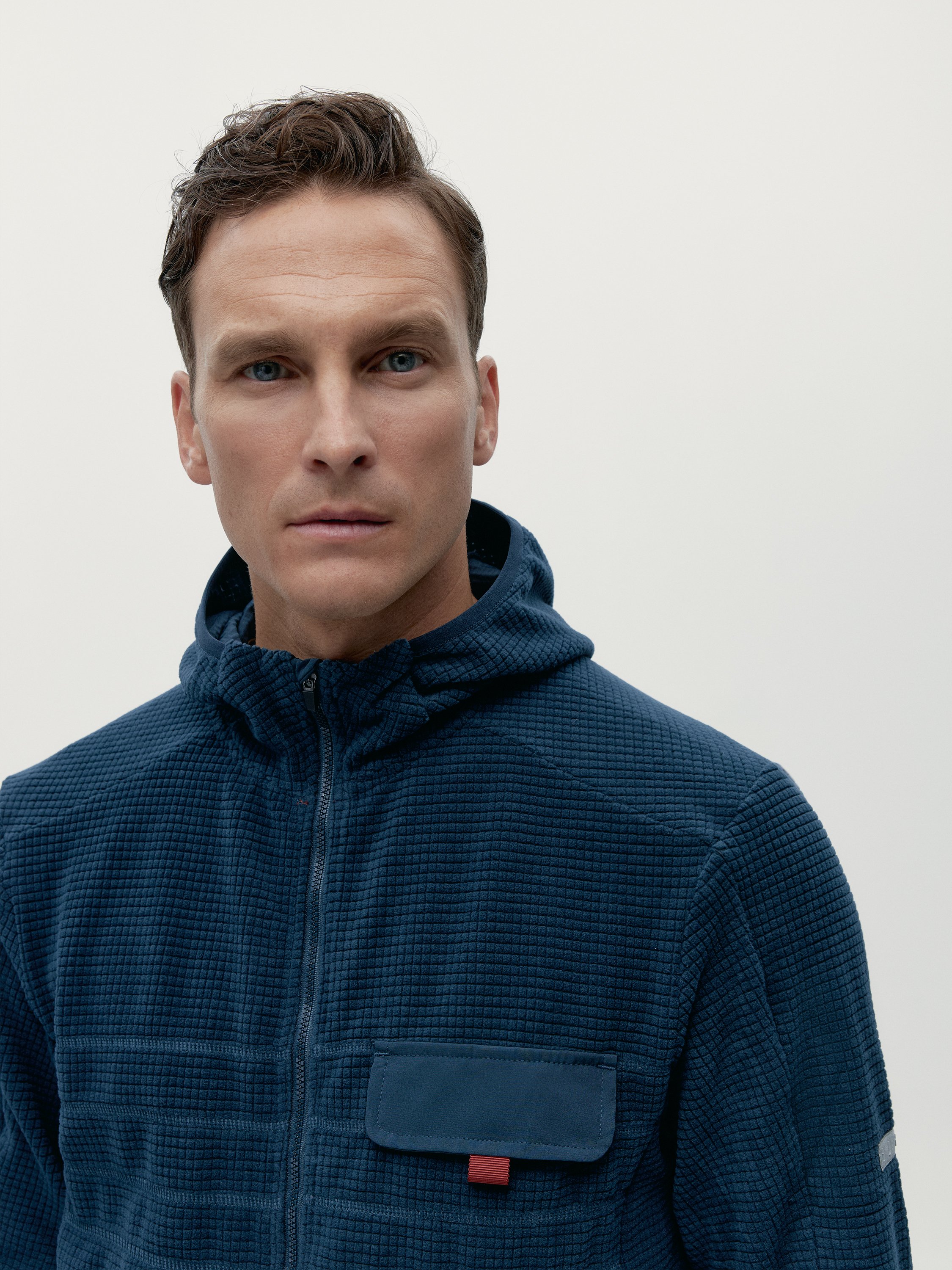 Quilted sports jacket with zipper BORN LIVING YOGA Blue