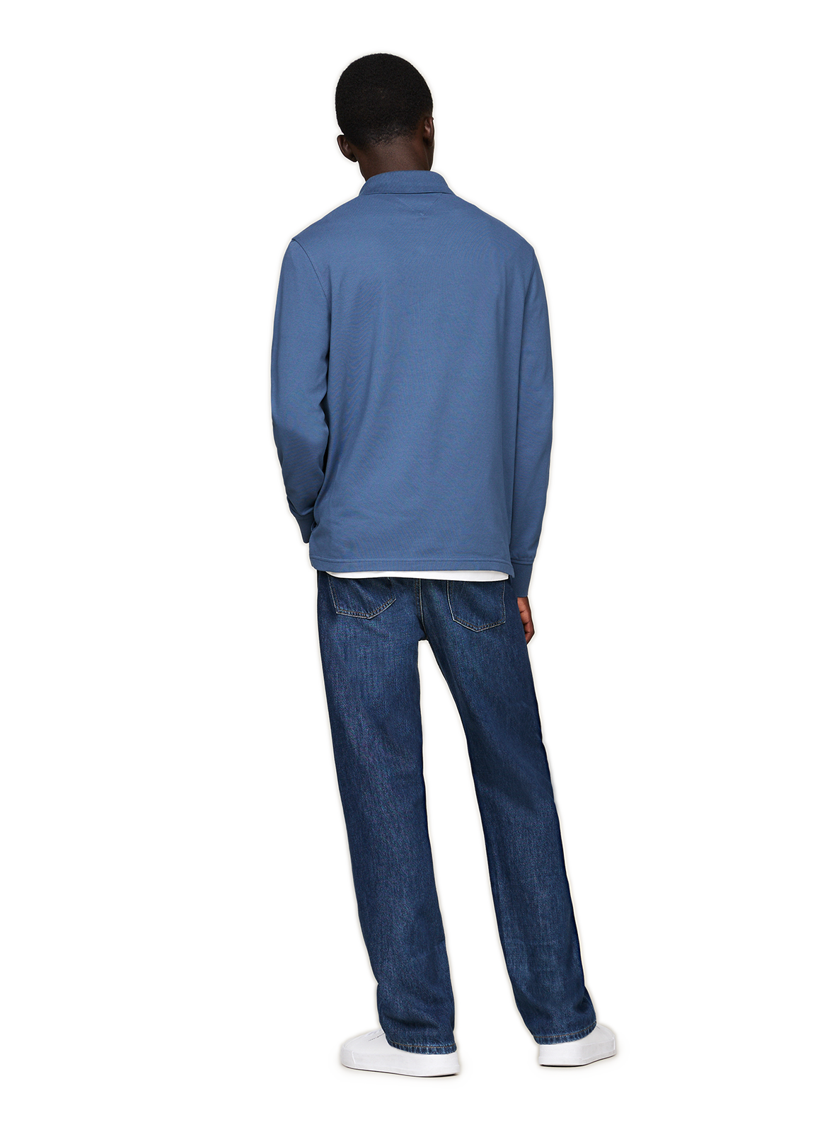 Polo regular-fit en coton bio mélangé  TOMMY HILFIGER Bleu