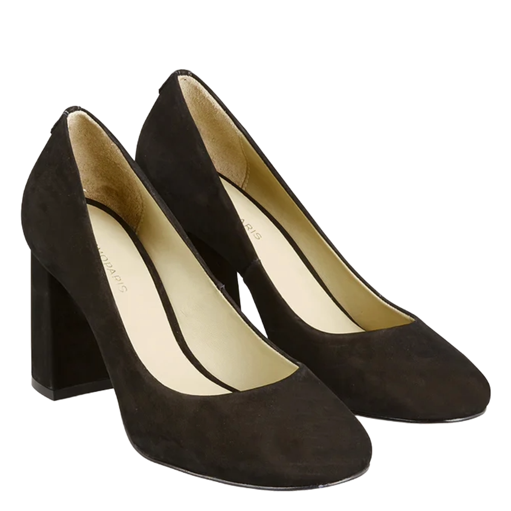 Leather pumps with square heels COSMOPARIS Black