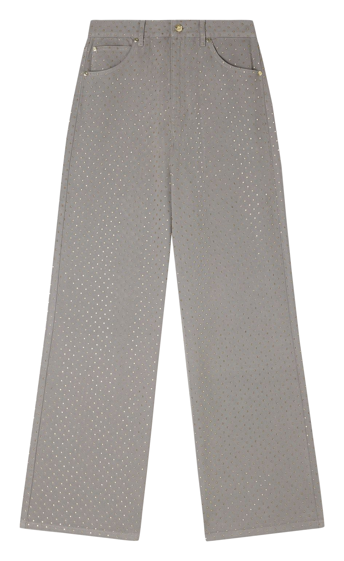 Jean large en coton SANDRO Gris