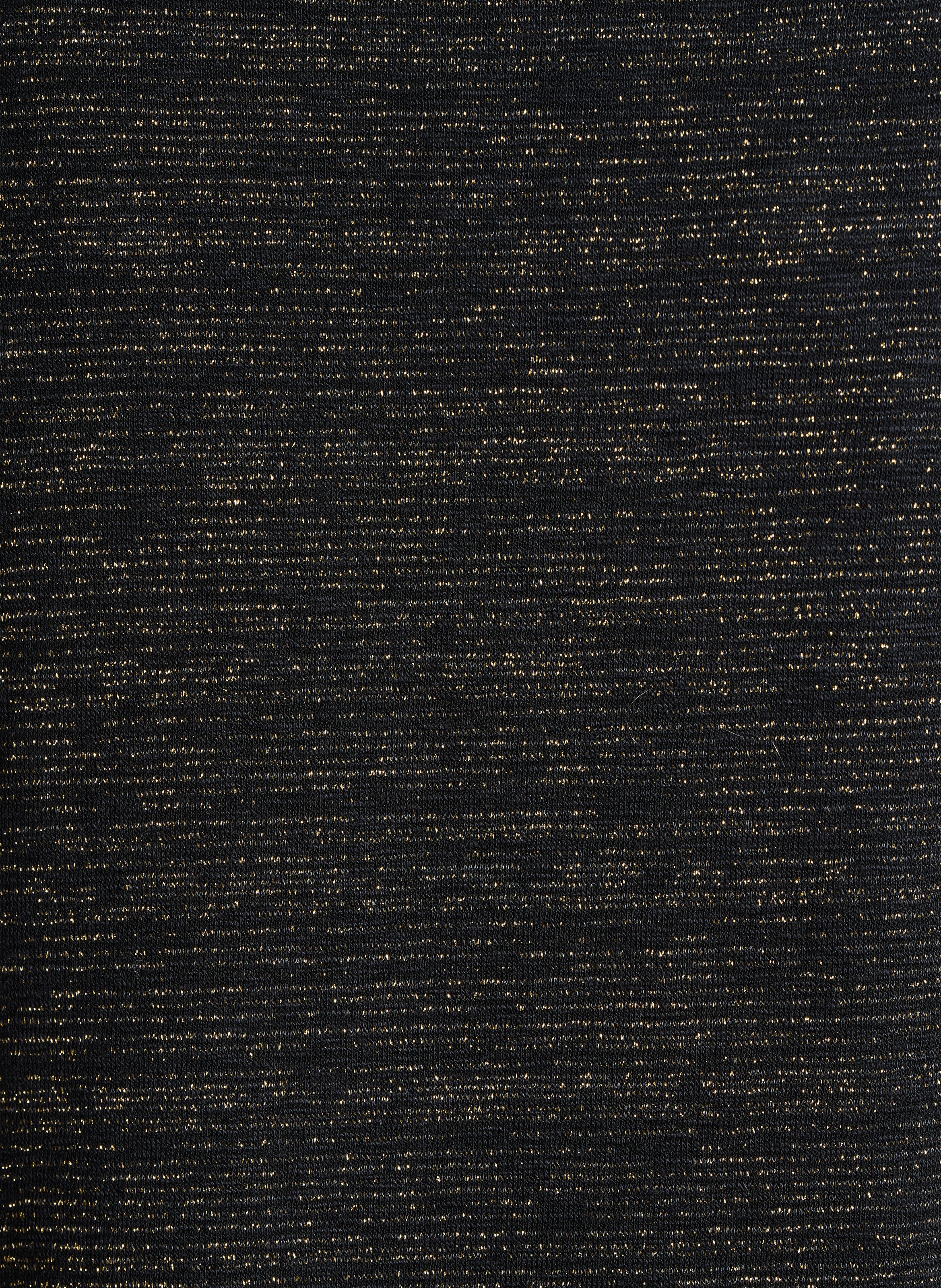 Top met korte mouwen in metallic stof LA FEE MARABOUTEE Zwart