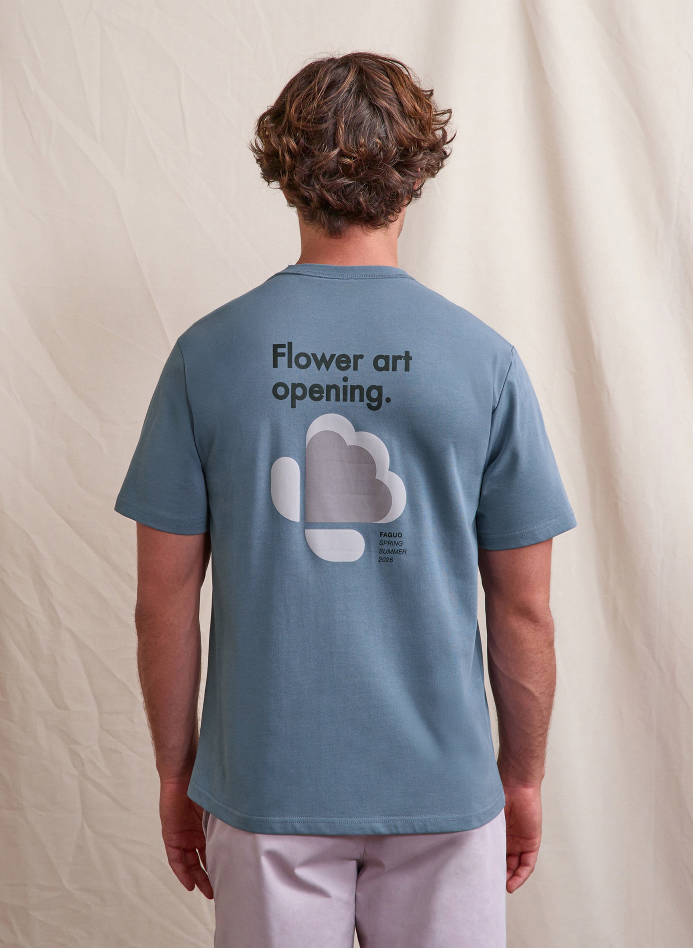 Tee-shirt oversize en coton mélangé FAGUO Bleu