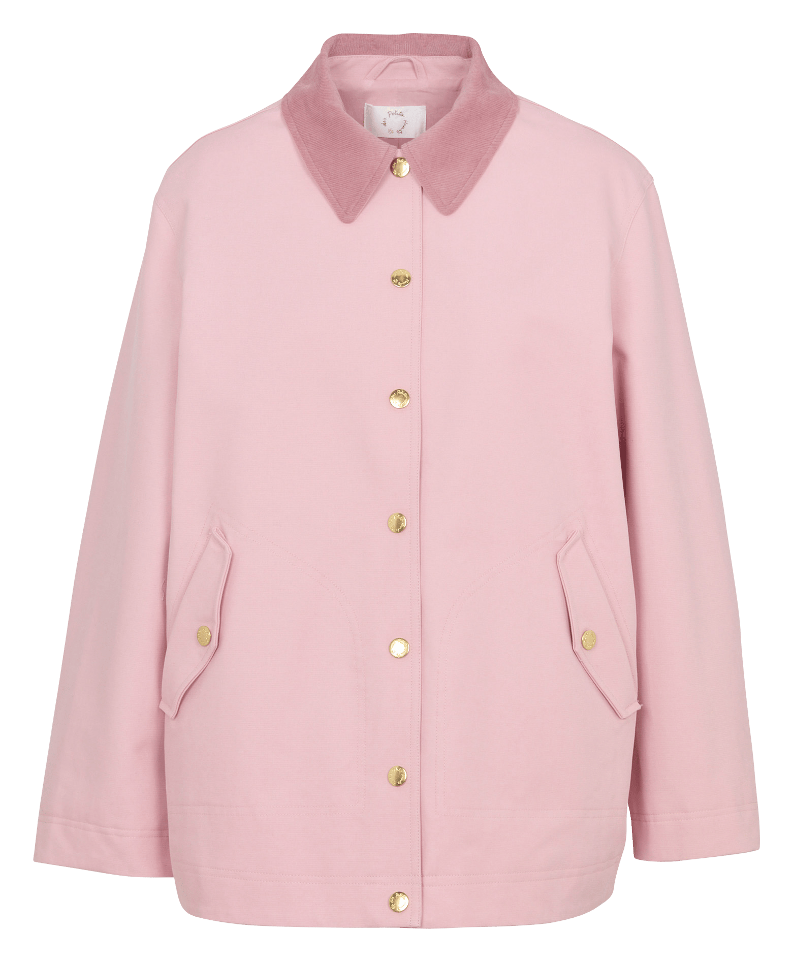 Veste col classique en coton DES PETITS HAUTS Rose