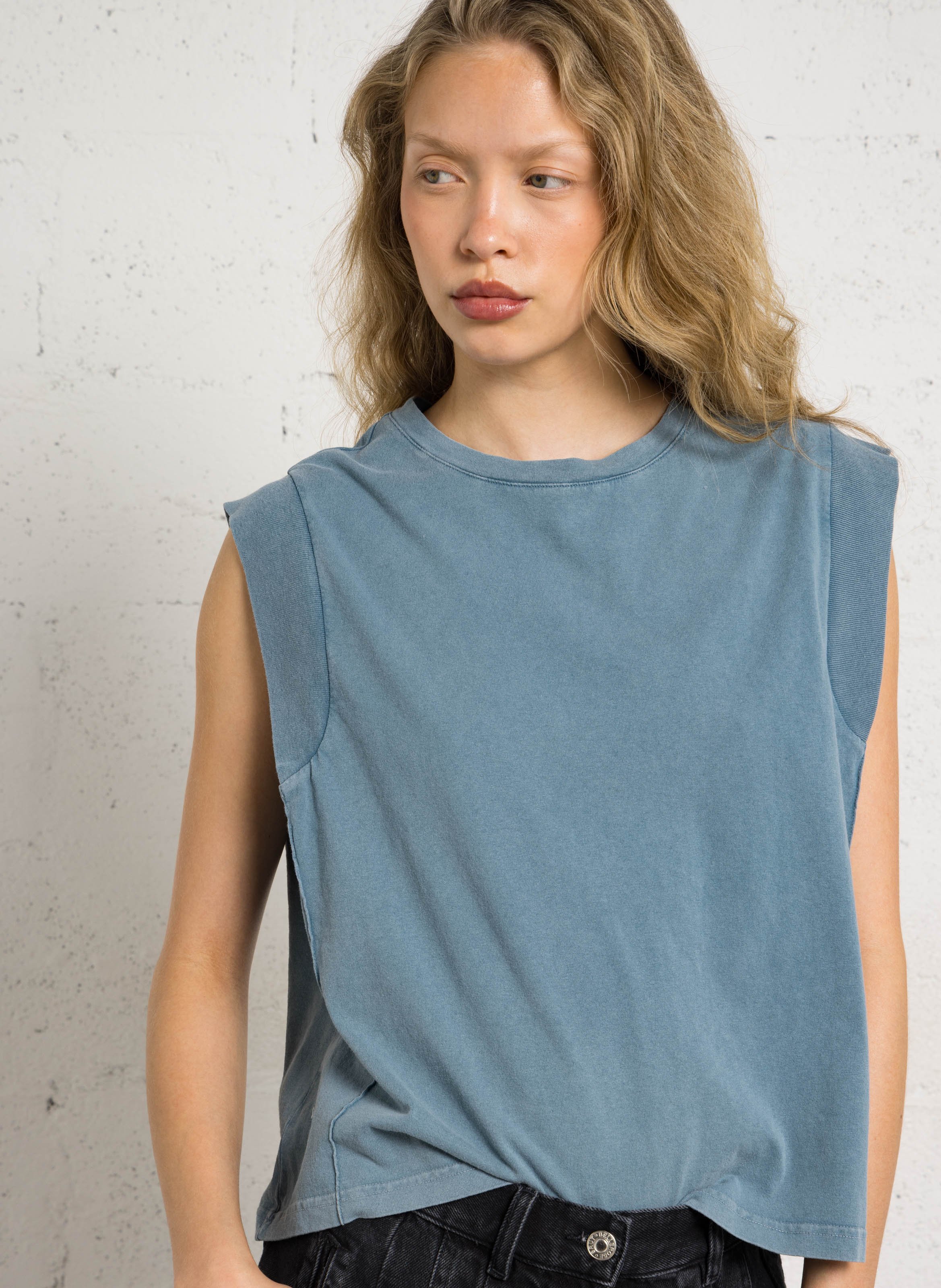 Tee-shirt oversize en coton BELLEROSE Bleu