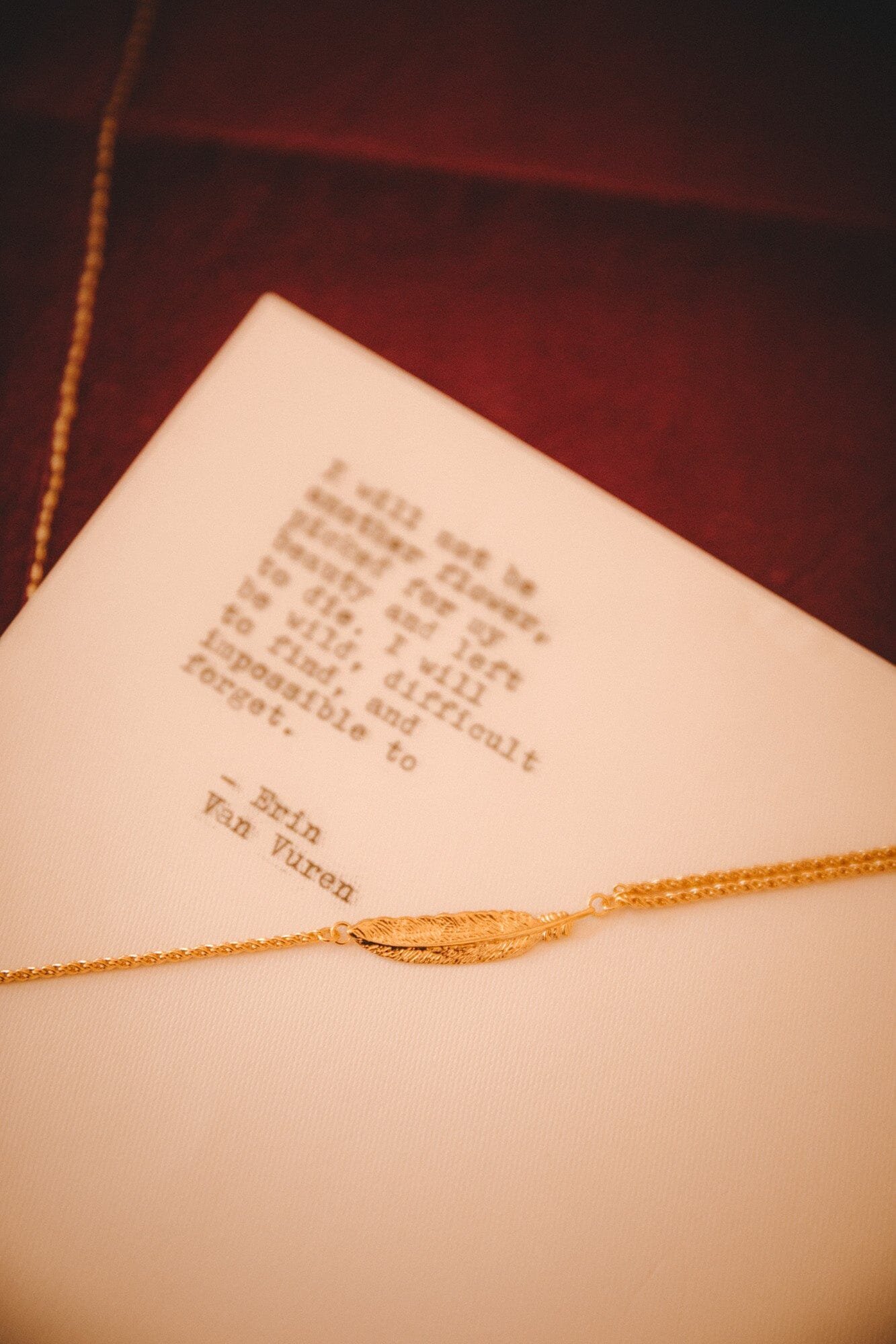 Gold-plated feather bracelet Golden