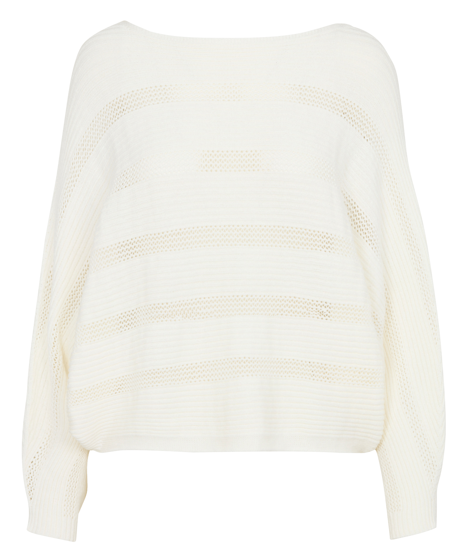 Pull court esprit cape en maille unie LA FEE MARABOUTEE Blanc