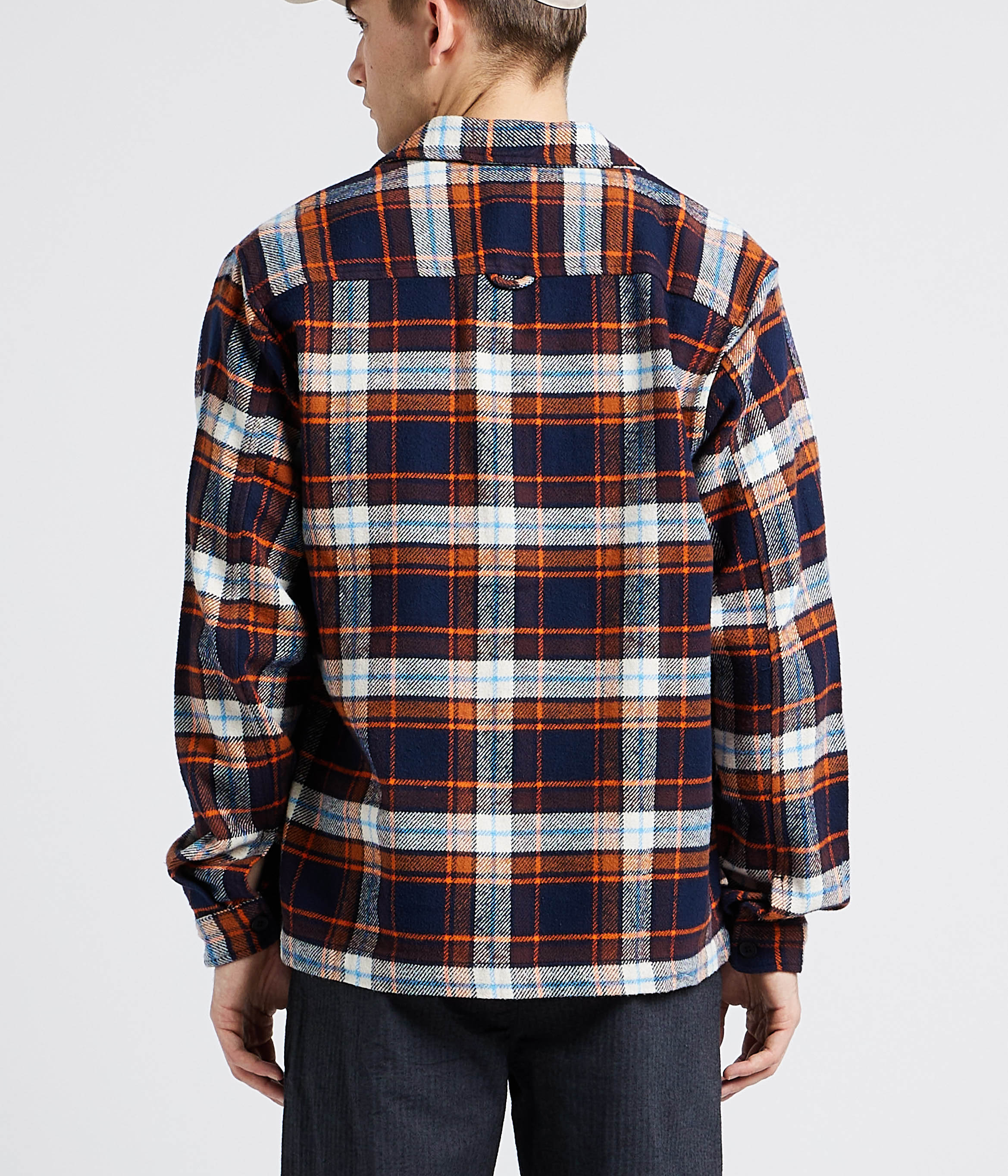 Overshirt van biokatoen met klassieke kraag KNOWLEDGE COTTON APPAREL Oranje