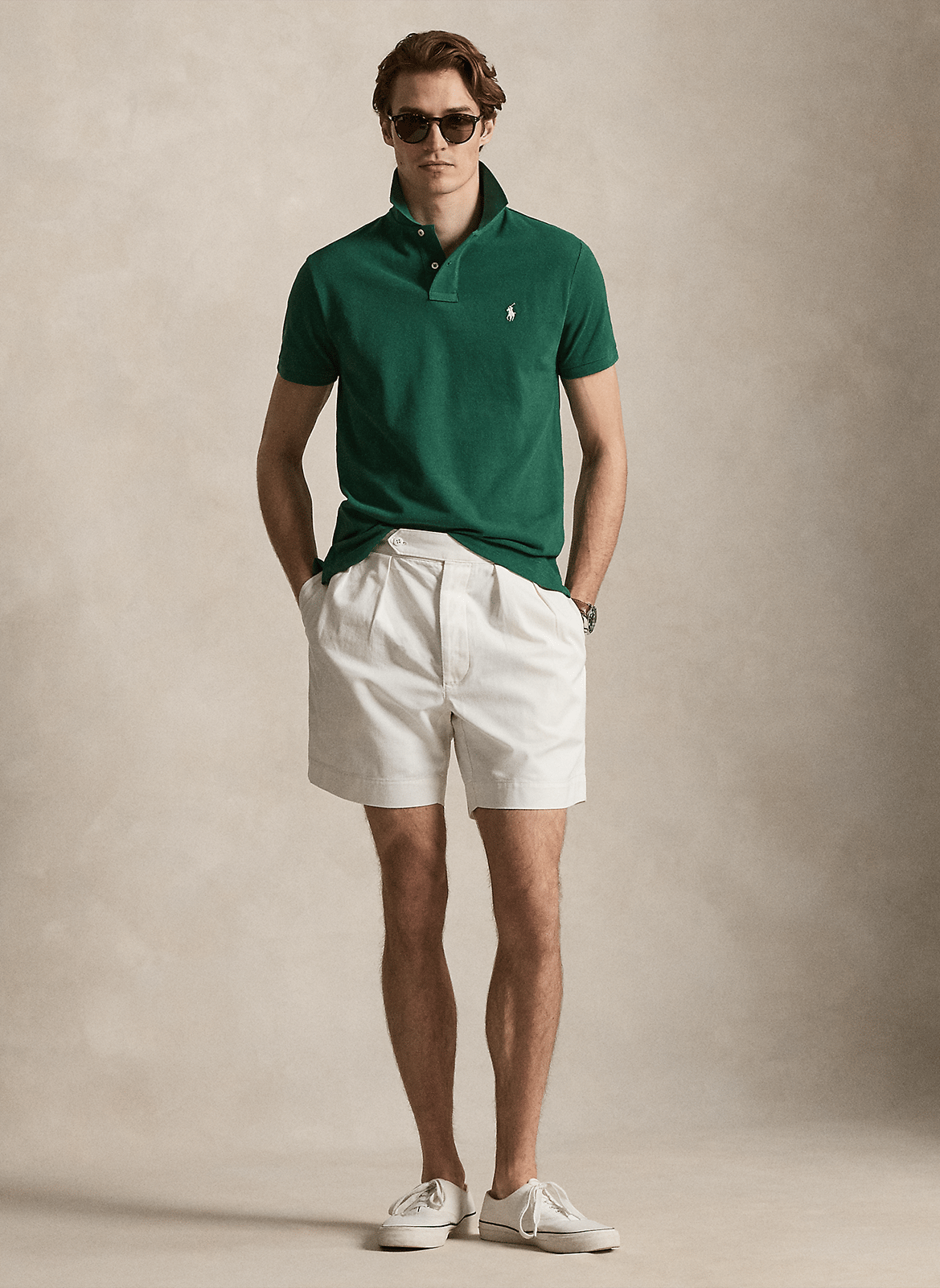 Poloshirt aus Baumwolle, Slim Fit | Grun POLO RALPH LAUREN Herren