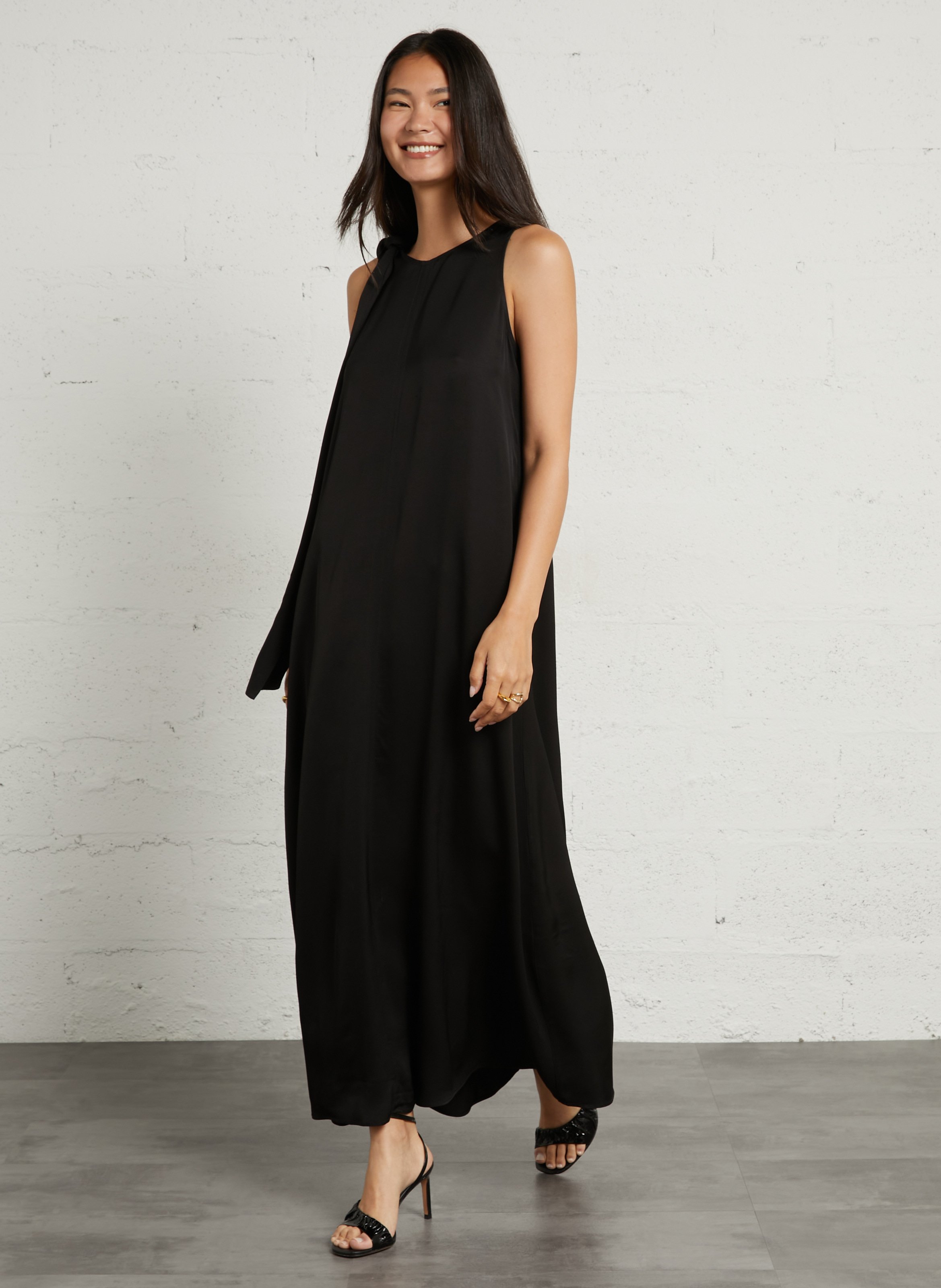 Robe longue col rond  SUD EXPRESS Noir