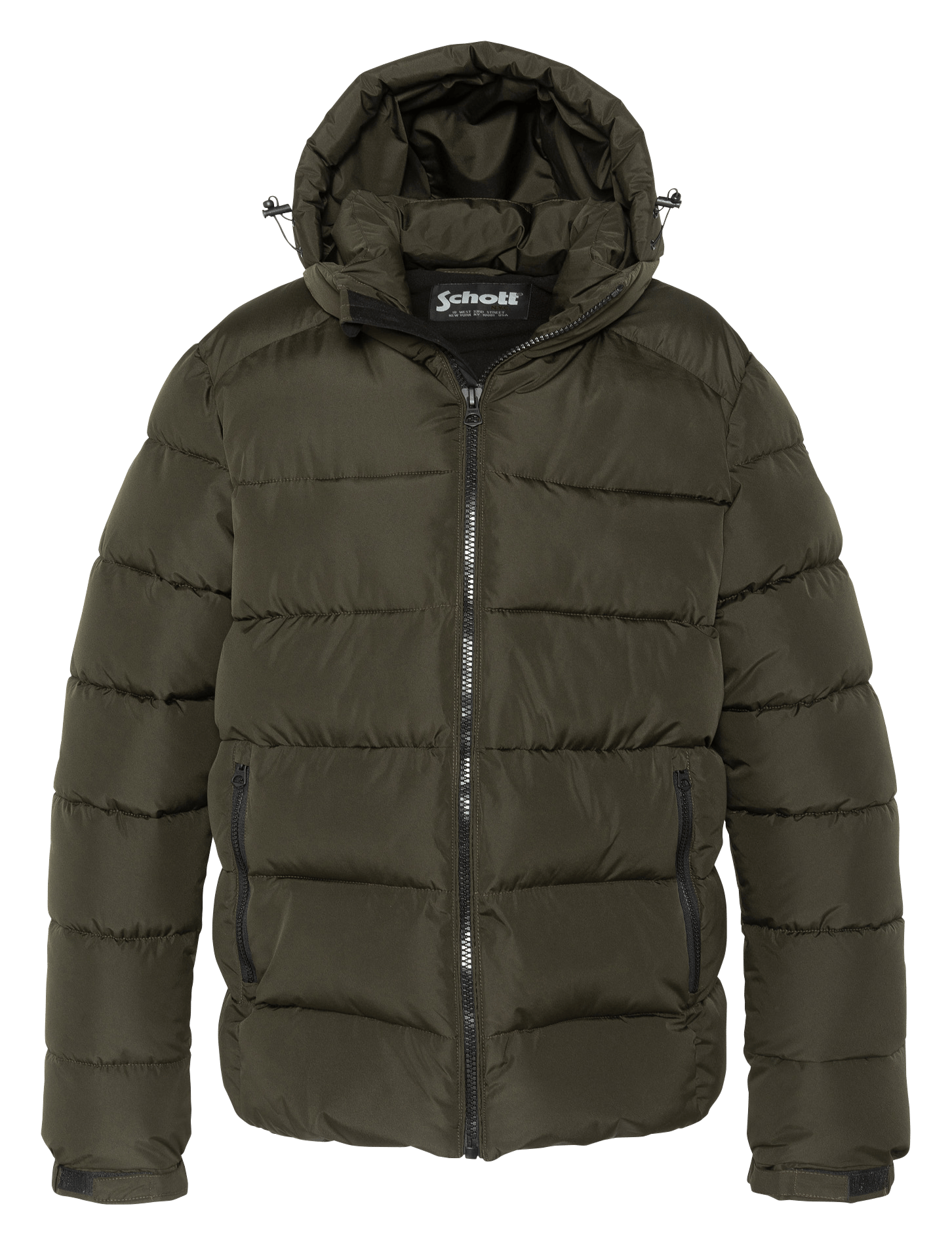 Gerade geschnittene Steppjacke mit Kapuze SCHOTT