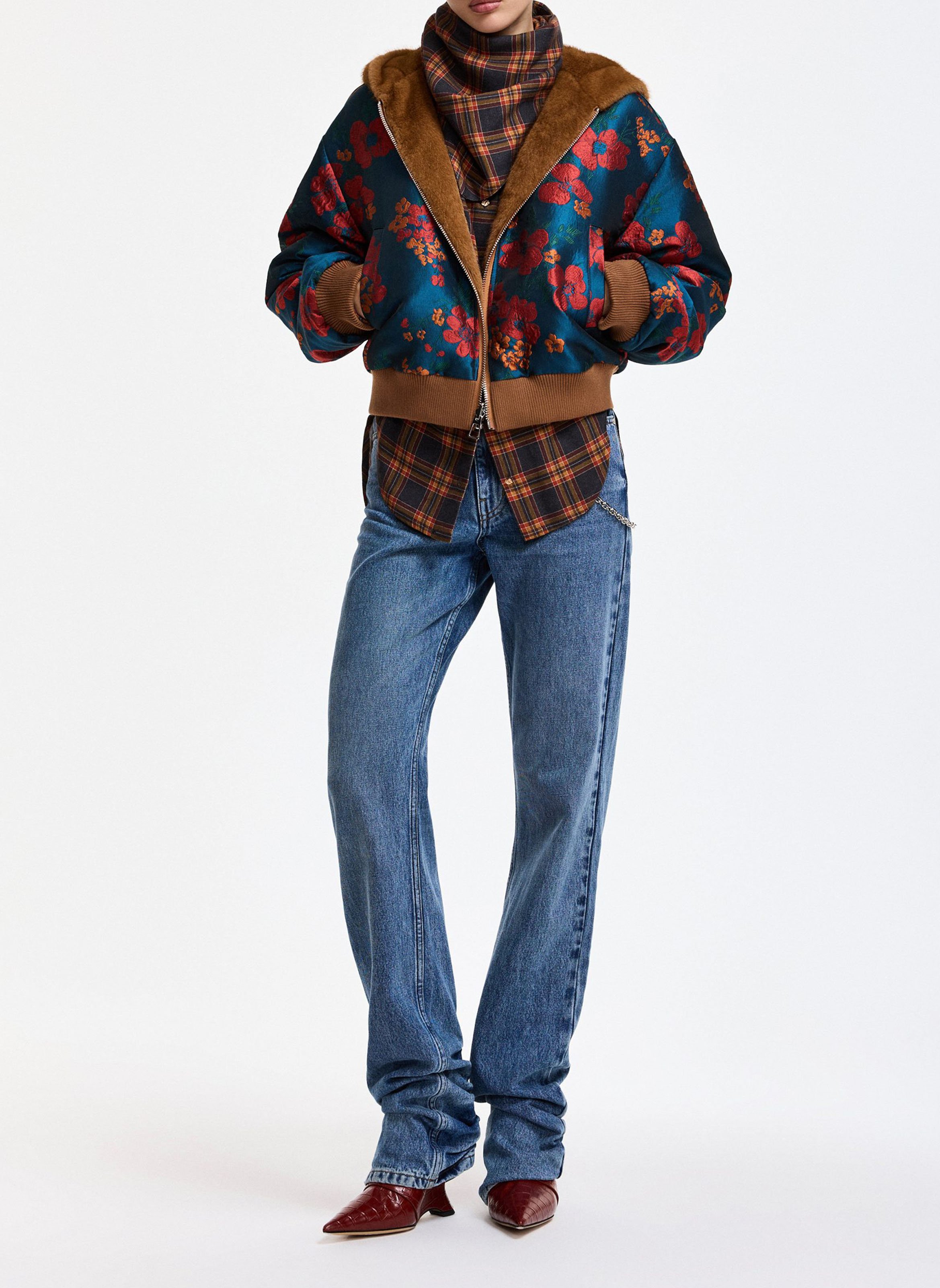 Veste à capuche oversize réversible ESSENTIEL ANTWERP Marron