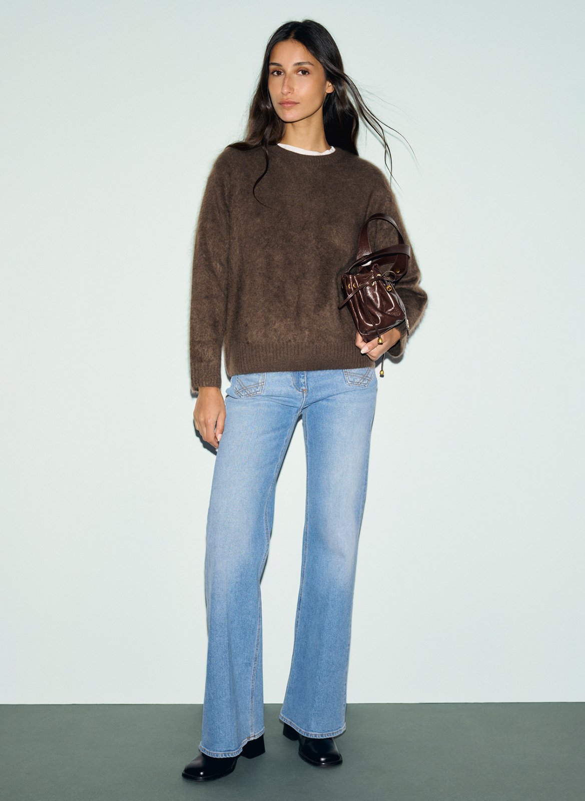 Brushed cashmere sweater GERARD DAREL Brown