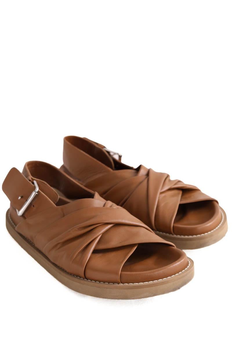 Faux leather sandals JOSEPH - Seconde Main Brown