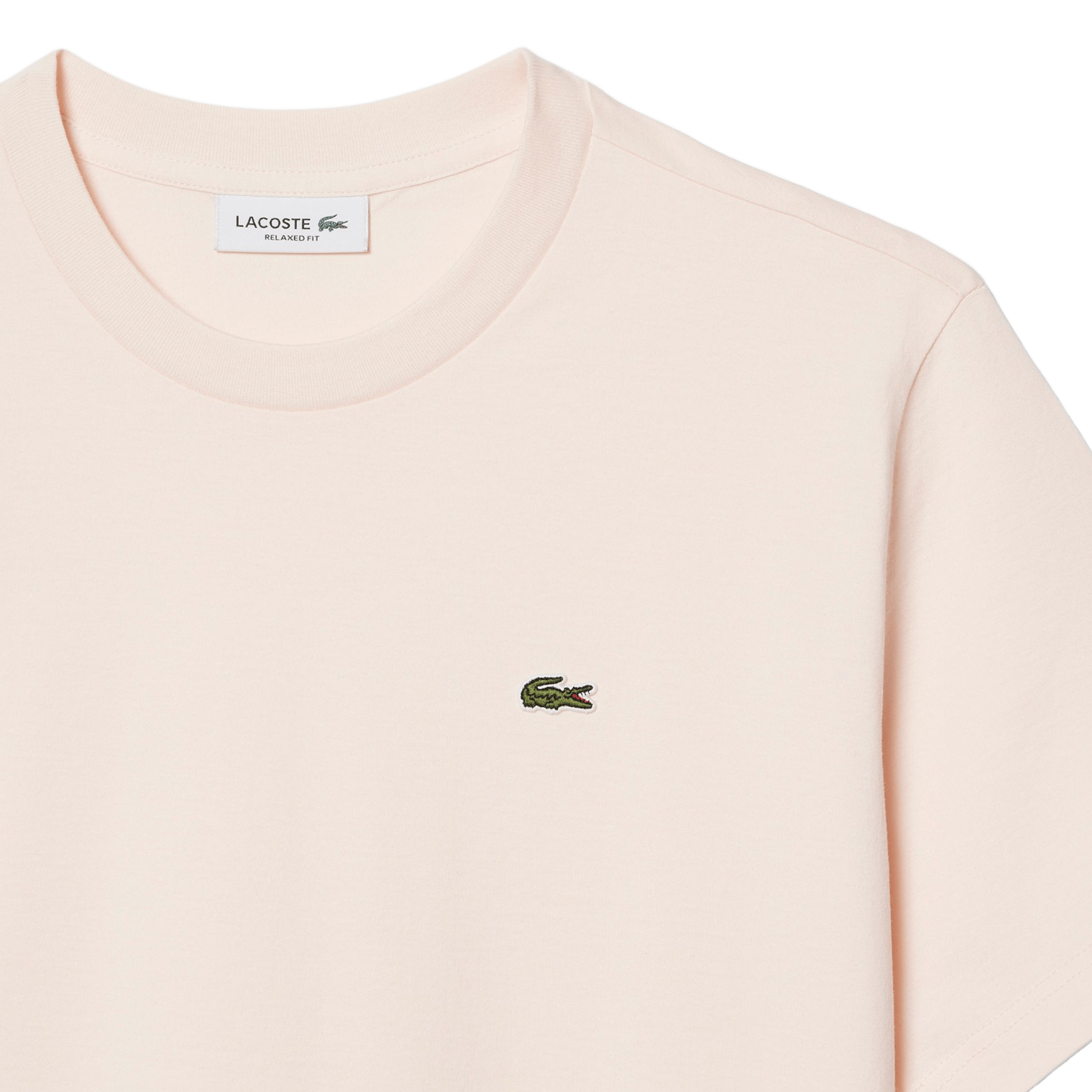 Short-sleeved cotton T-shirt LACOSTE Pink