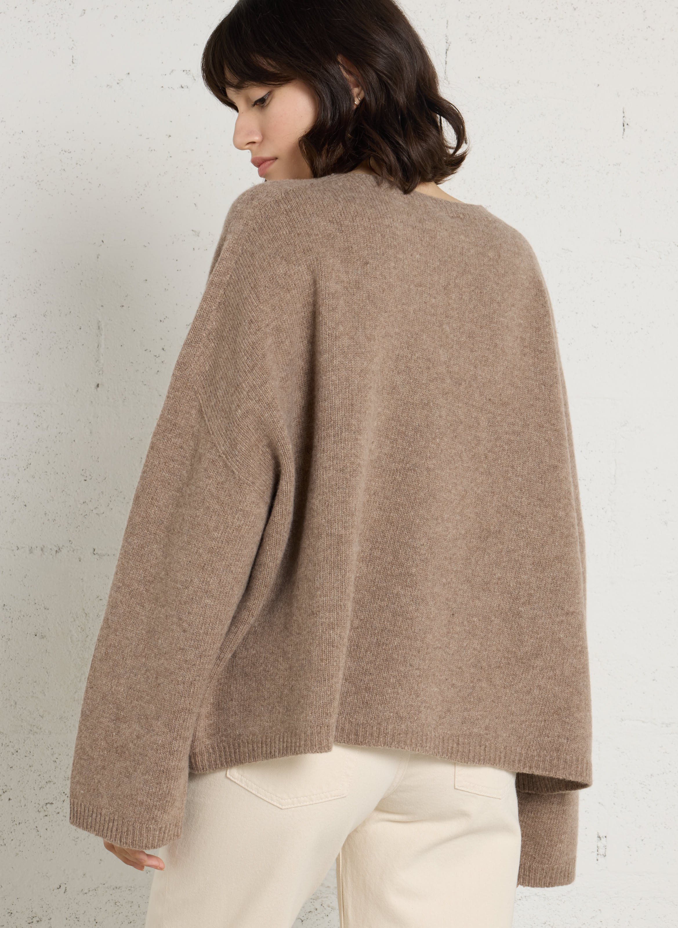 Weiter Wollpullover HOD PARIS Beige