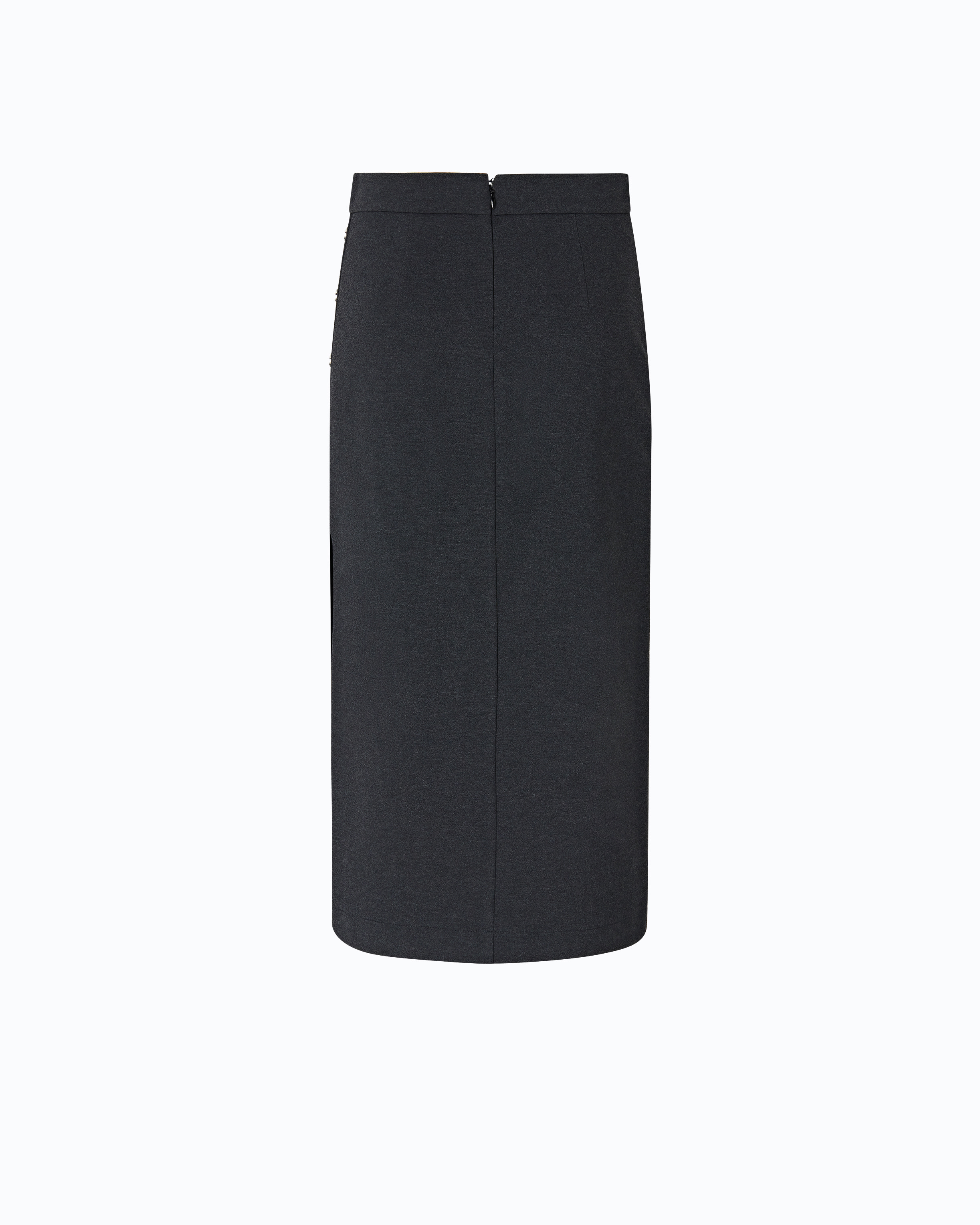 Pencil skirt in Roma knit fabric PINKO Grey