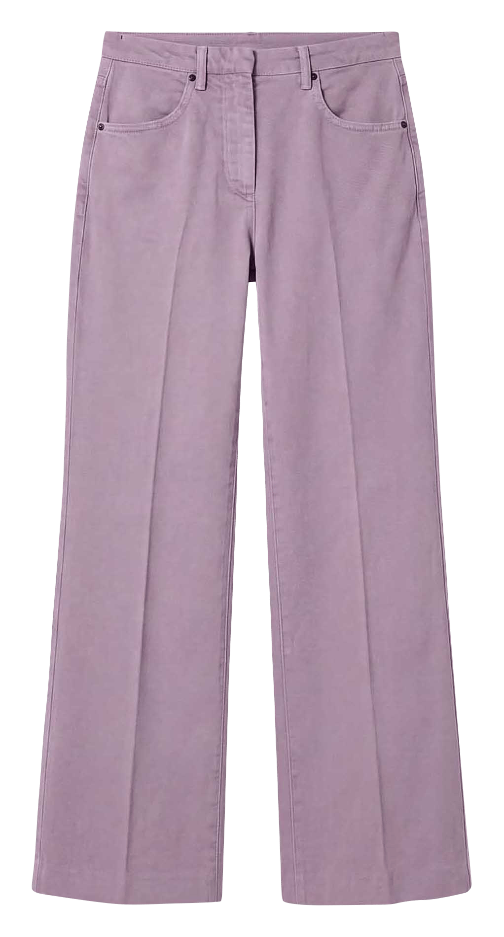 Einfarbige Straight-Jeans mit hohem Bund TARA JARMON Violett