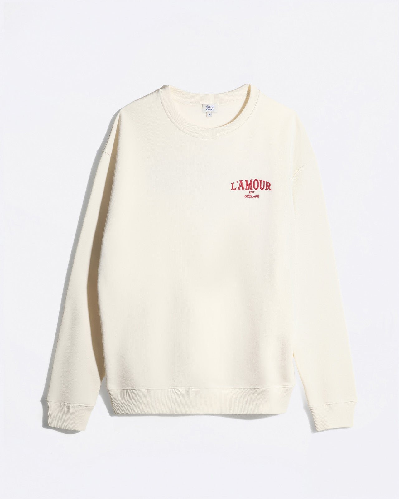 Love is declared embroidered sweatshirt EMOI EMOI White