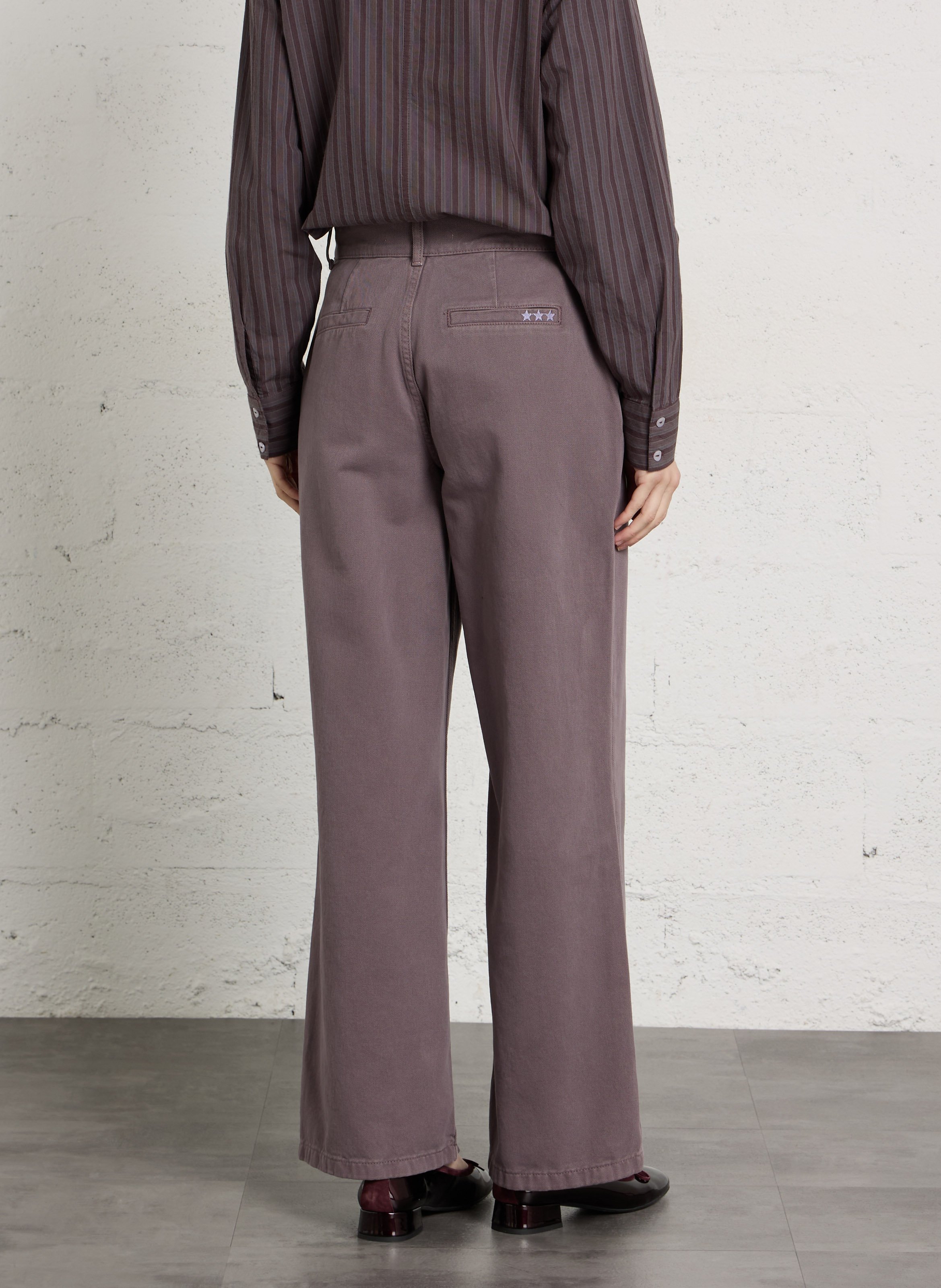 Jeans droit en coton SUD EXPRESS Violet