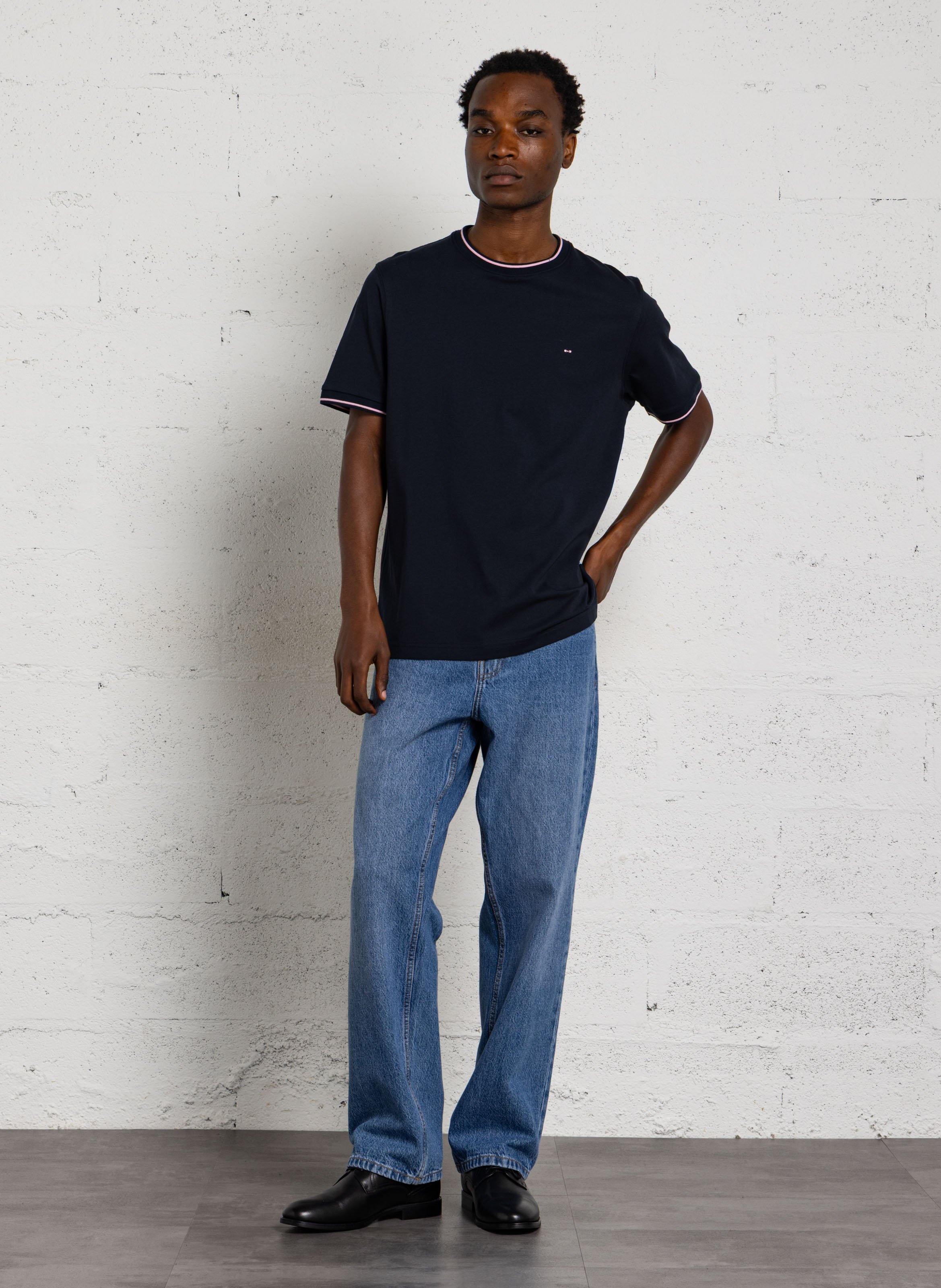 Tee-shirt droit en coton EDEN PARK Bleu
