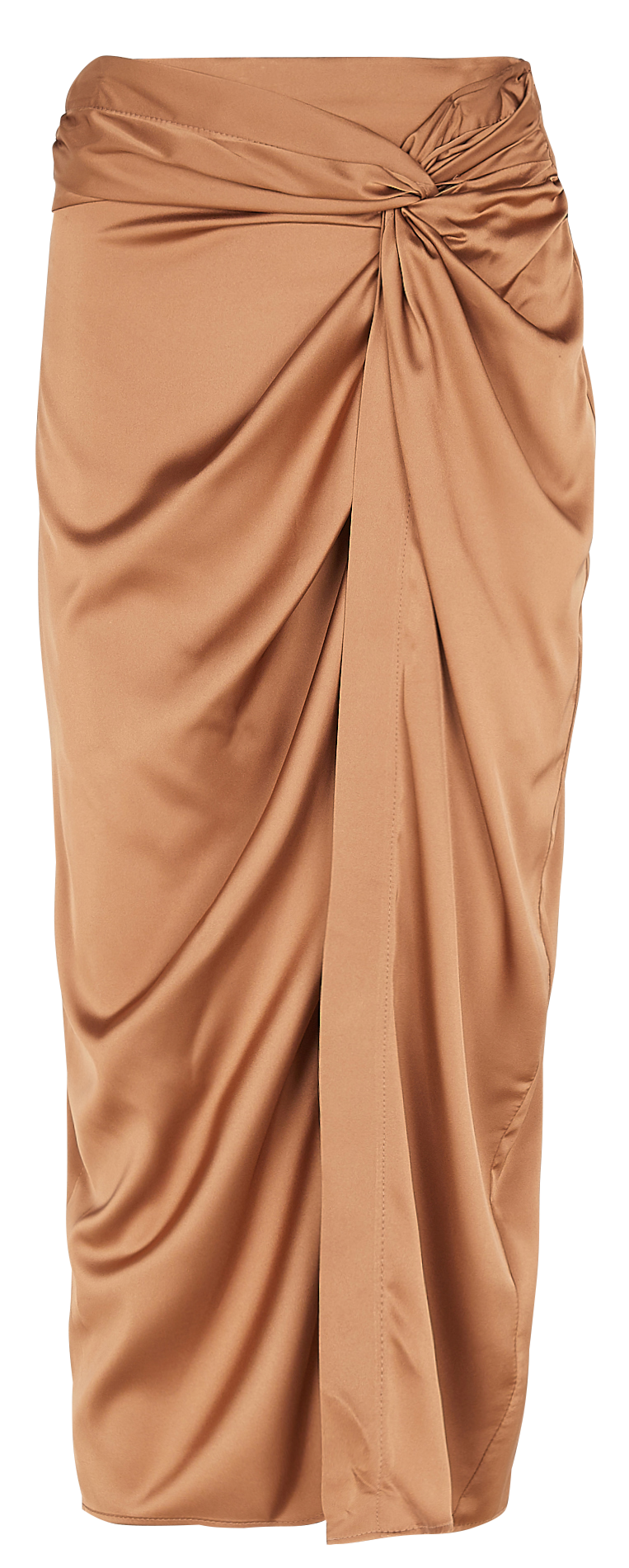 Jupe midi fluide  IMPERIAL Marron