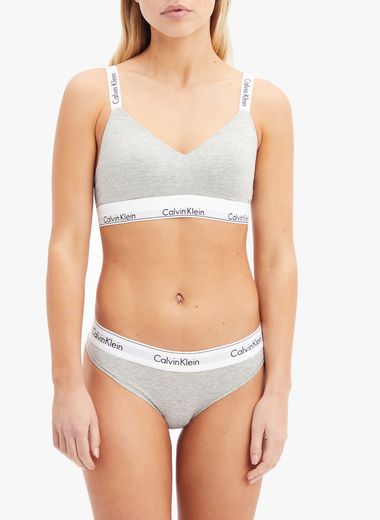 Calvin Klein Underwear Thong in Mottled Grey