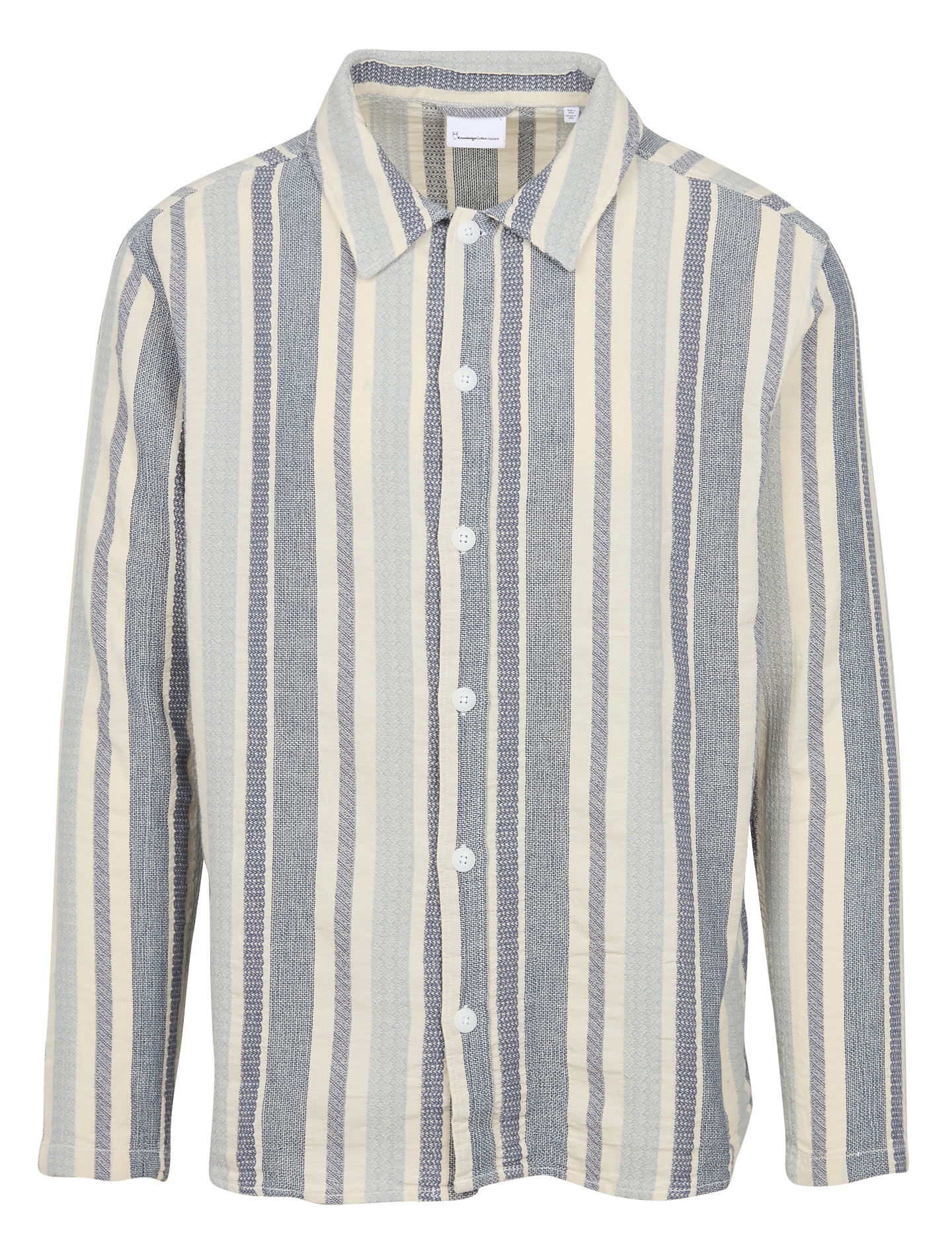 Chemise regular rayée en coton bio KNOWLEDGE COTTON APPAREL Bleu